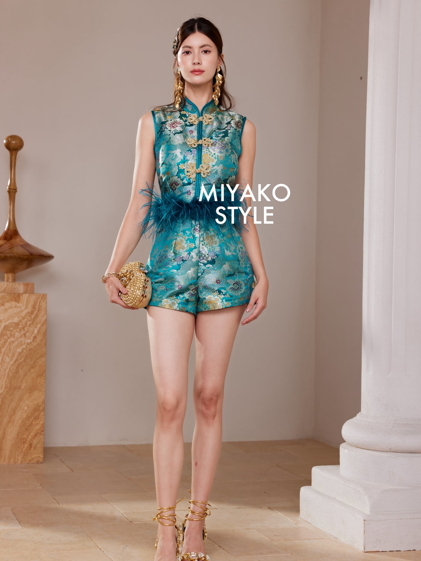 【名门望族】Noble Premium Short in Peacock Blue 孔雀蓝女装短裤