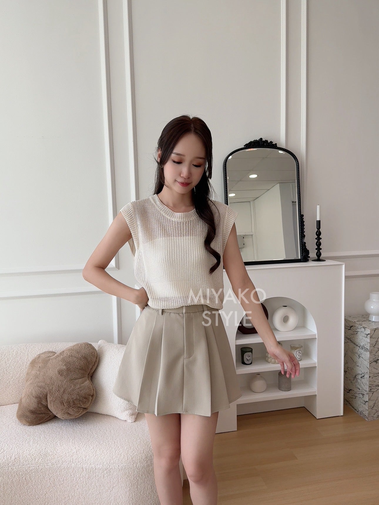 Aurora tennis skirt in Khaki