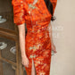【华丽转身】Li Cheongsam skirt in Orange 橘色半裙 ( Skirt Only)