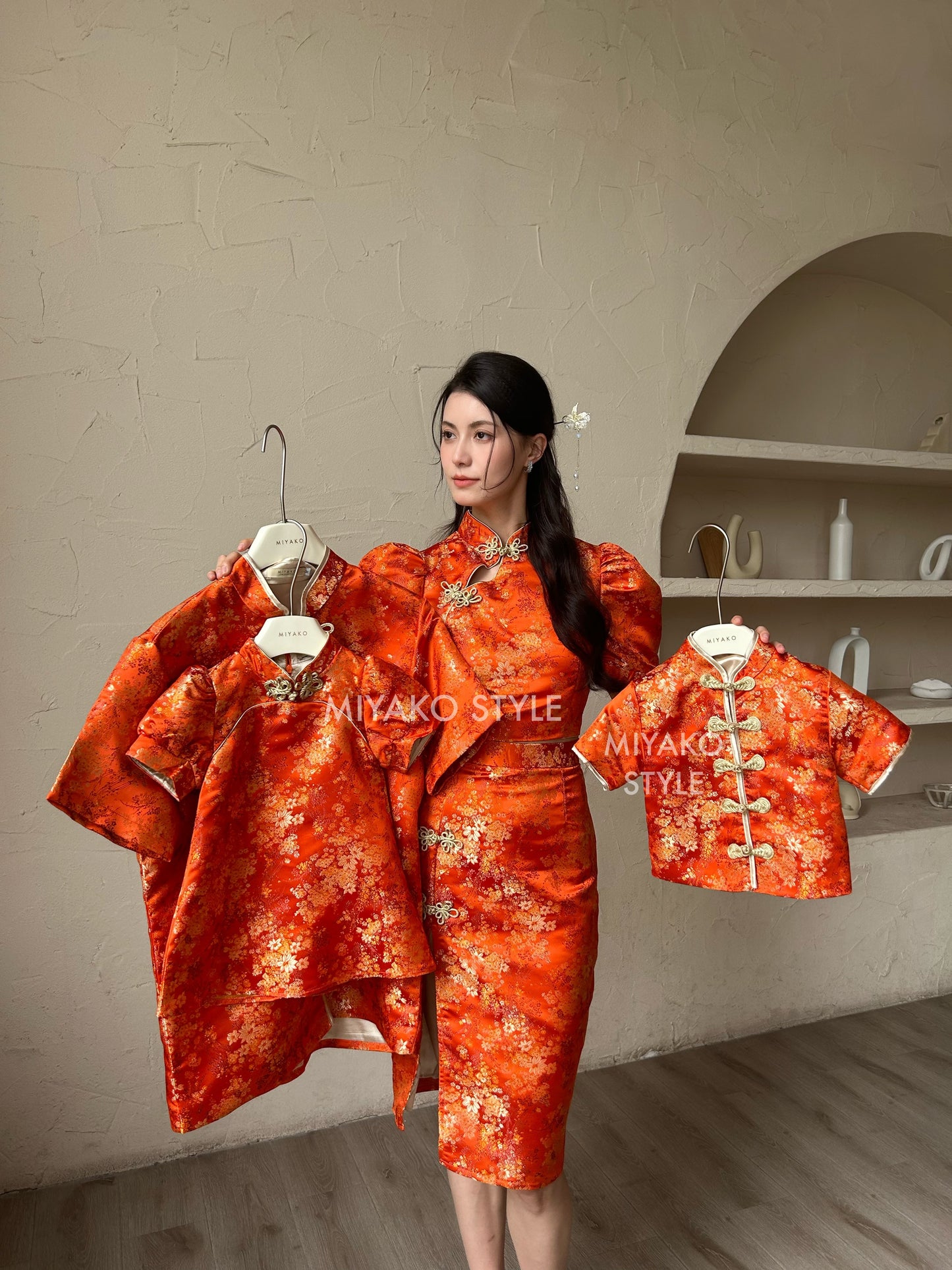 【华丽转身】Li Cheongsam Men Suit in Orange 男唐装橘色