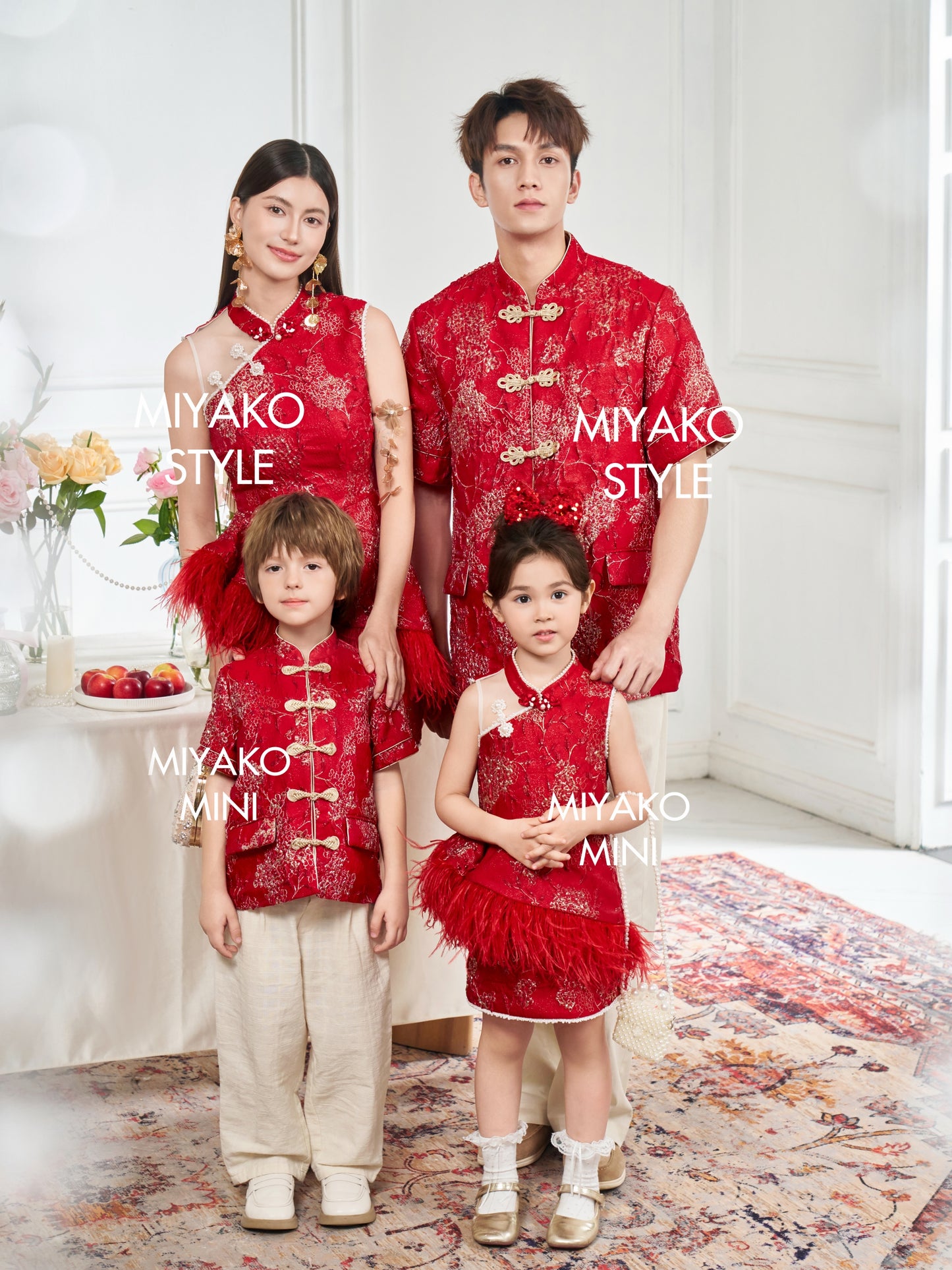 【名门望族】Noble Premium Girl Dress in Red 红色小女孩连身裙