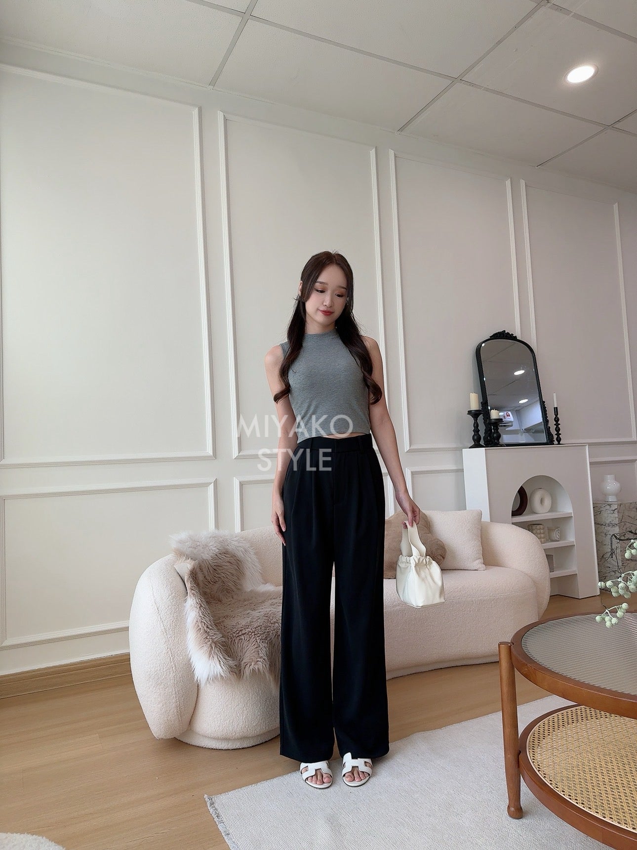 Premium Casual Pant in Black 黑色西装长裤