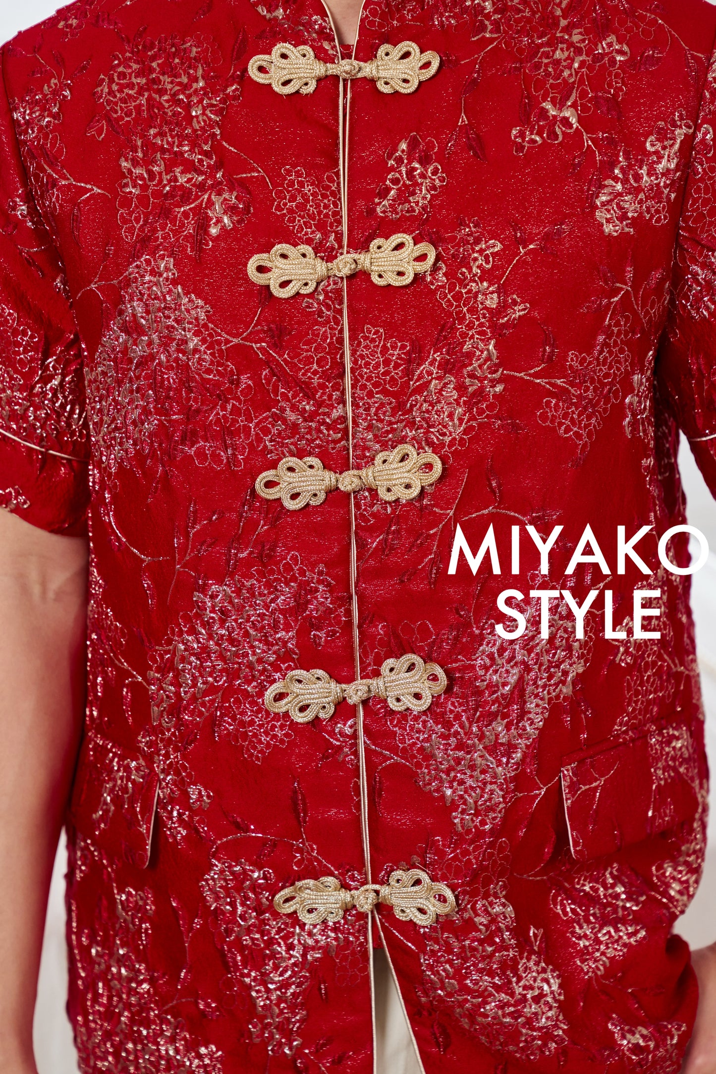 【名门望族】Noble Premium Men Suit Cheongsam in Red 红色男唐装