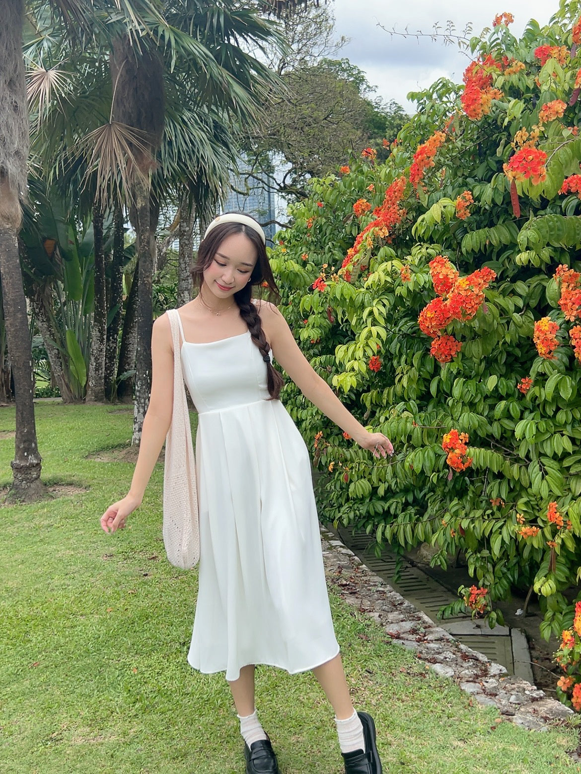 Ariel Cami Long Dress in White