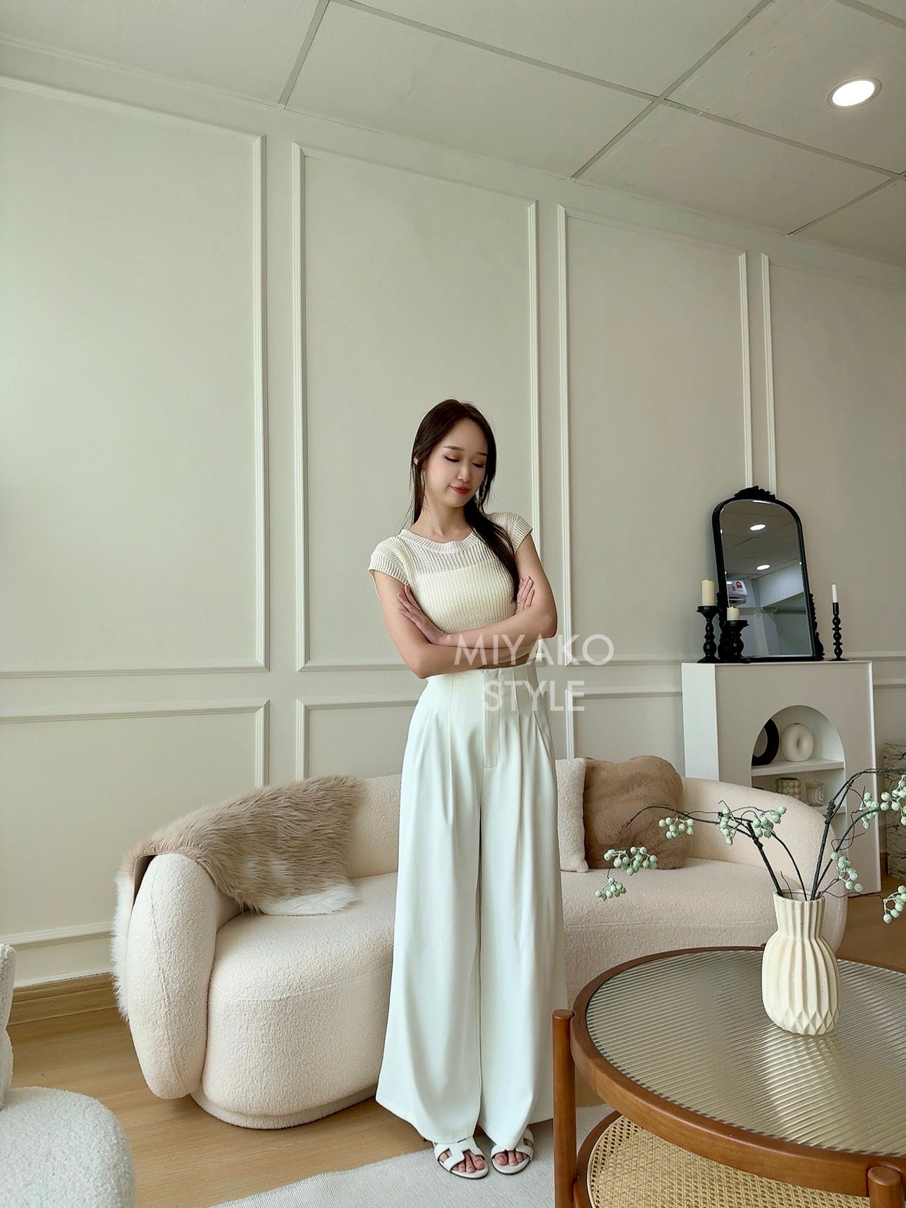 (DEFECT) Adele High Waist Long Pants