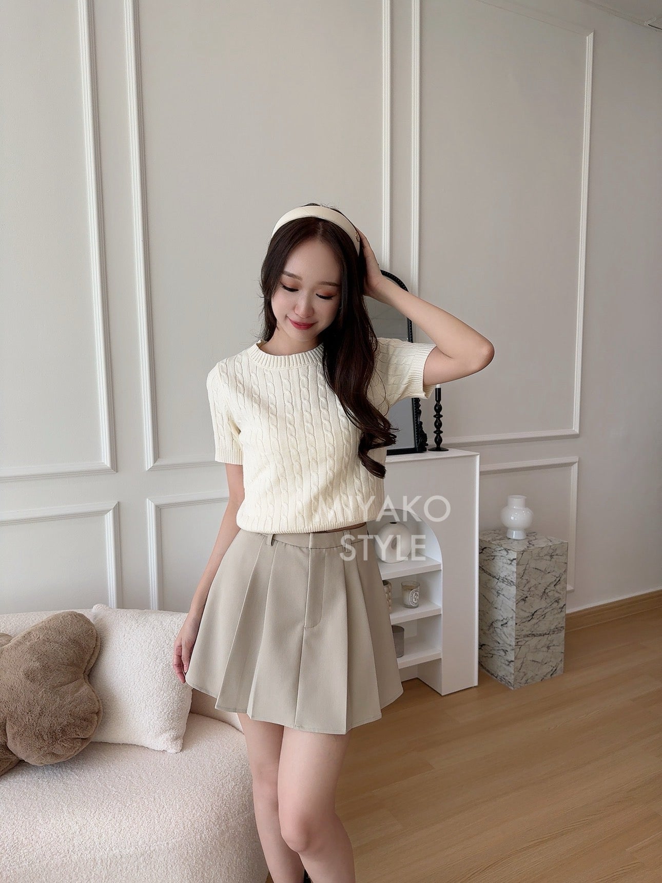 Aurora tennis skirt in Khaki