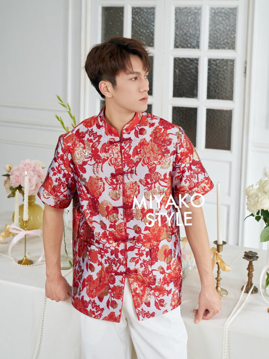 【春风得亿】Millions Premium Men Suit in Red 红色男唐装