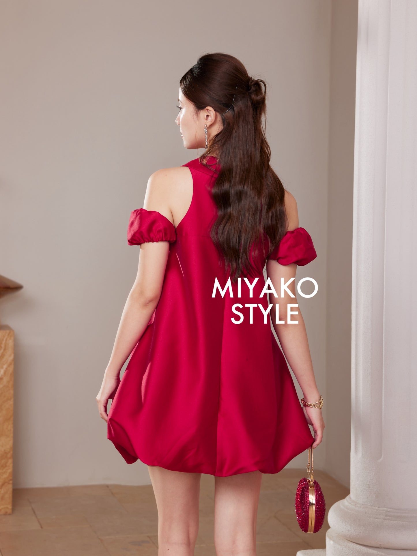 【喜气洋洋】Lucky Premium Detachable Sleeve Bubble Dress 女装连身裙