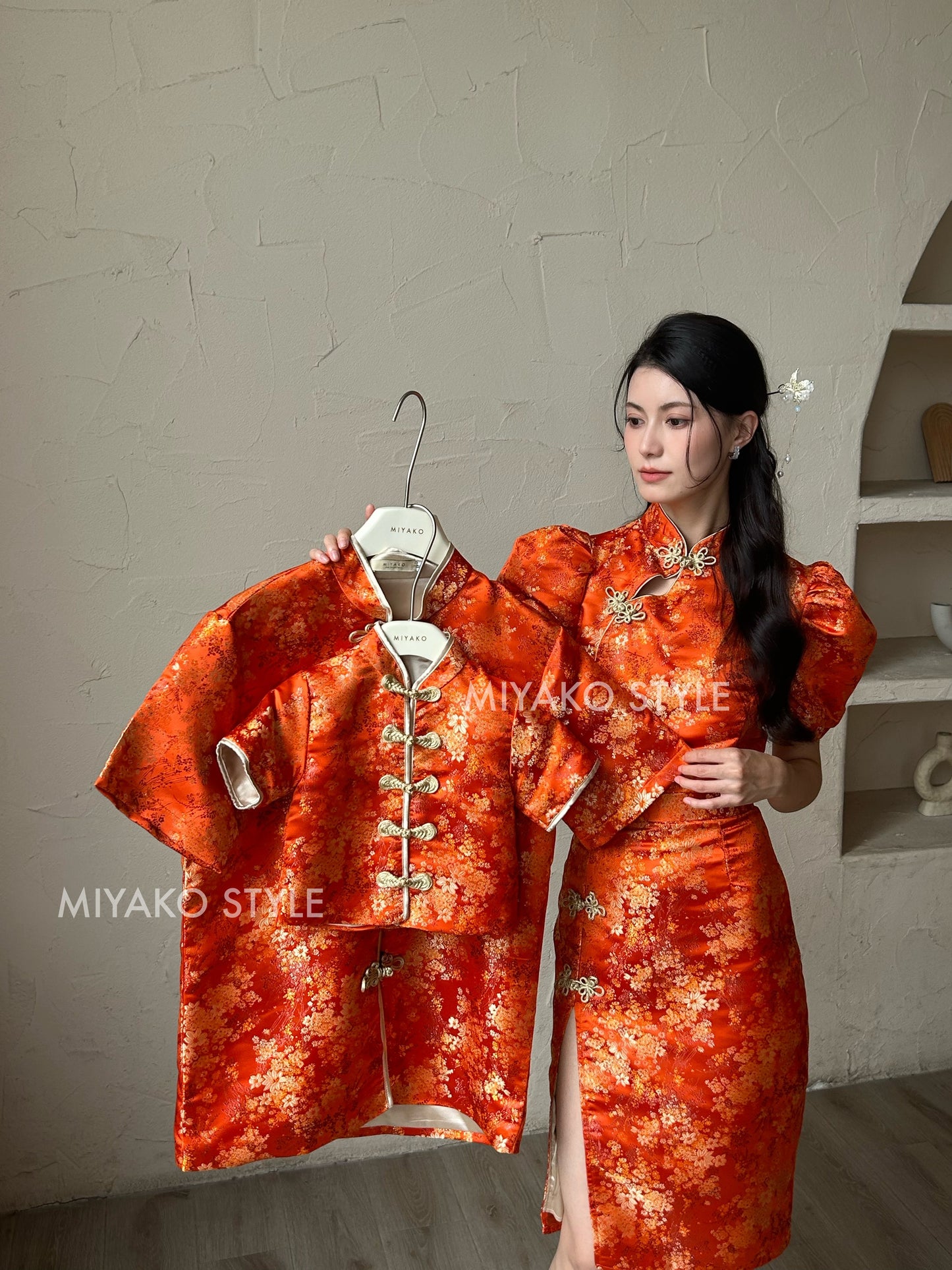 【华丽转身】Li Cheongsam Men Suit in Orange 男唐装橘色