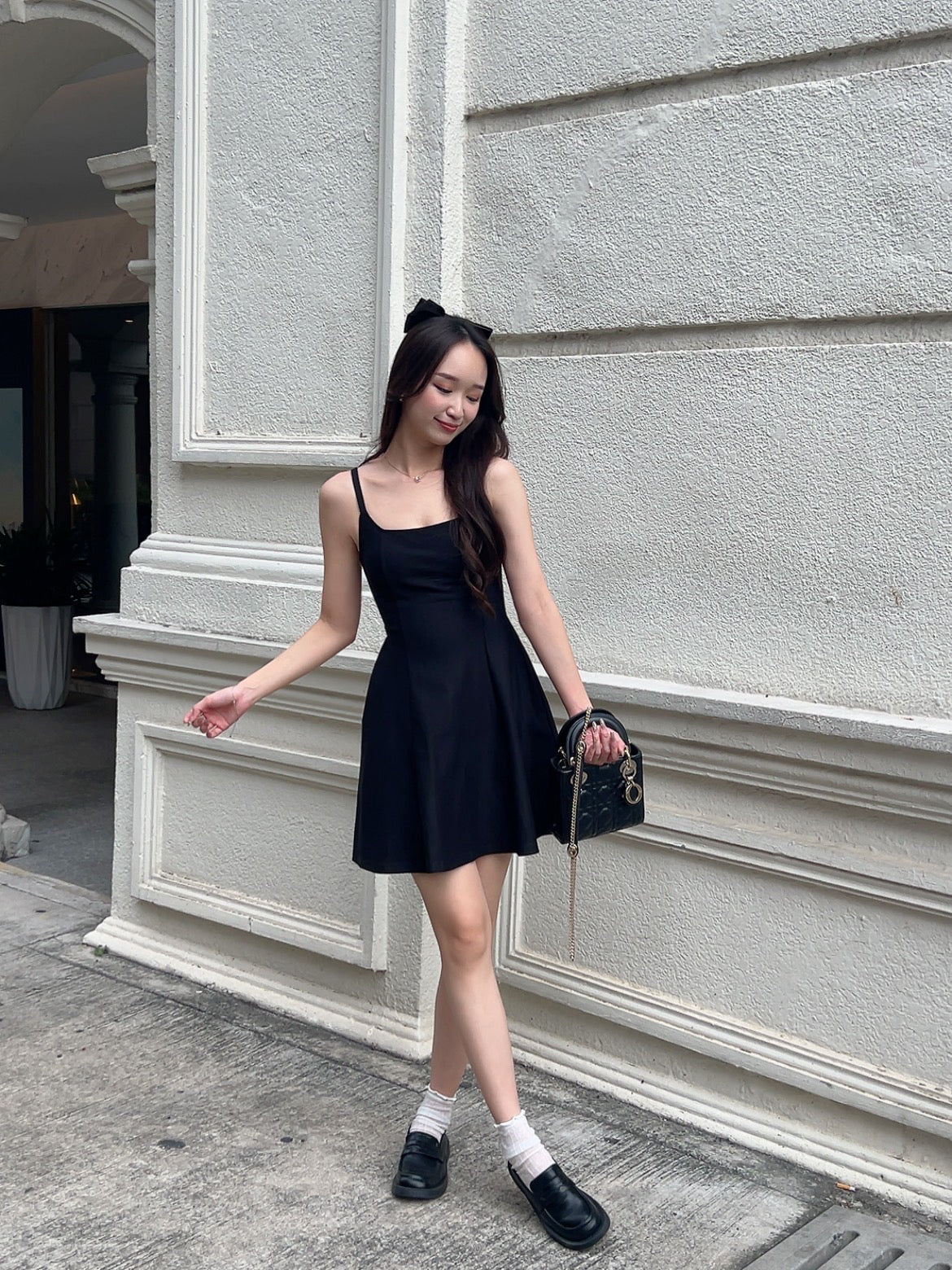 Gabrielle Mini Dress in Black