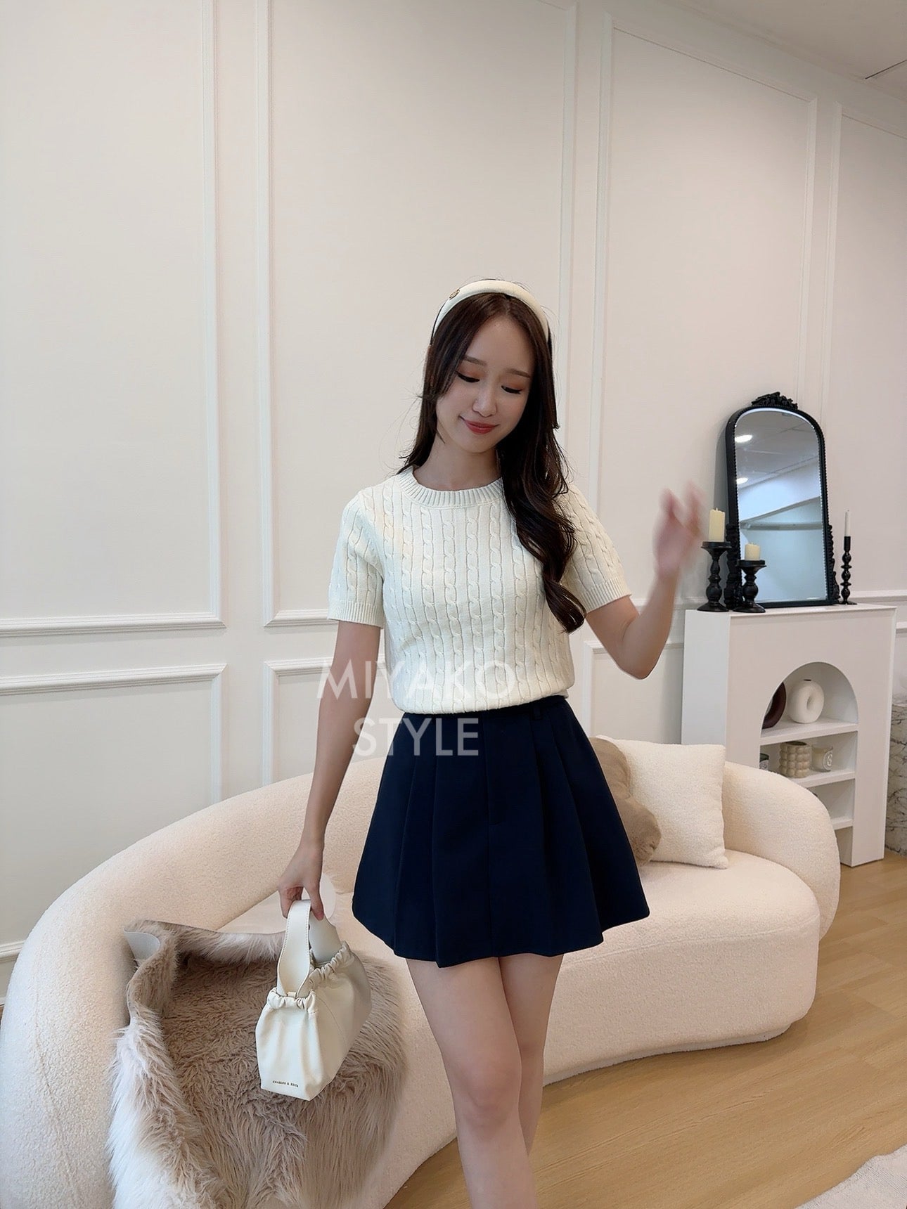 Aurora tennis skirt in Navy
