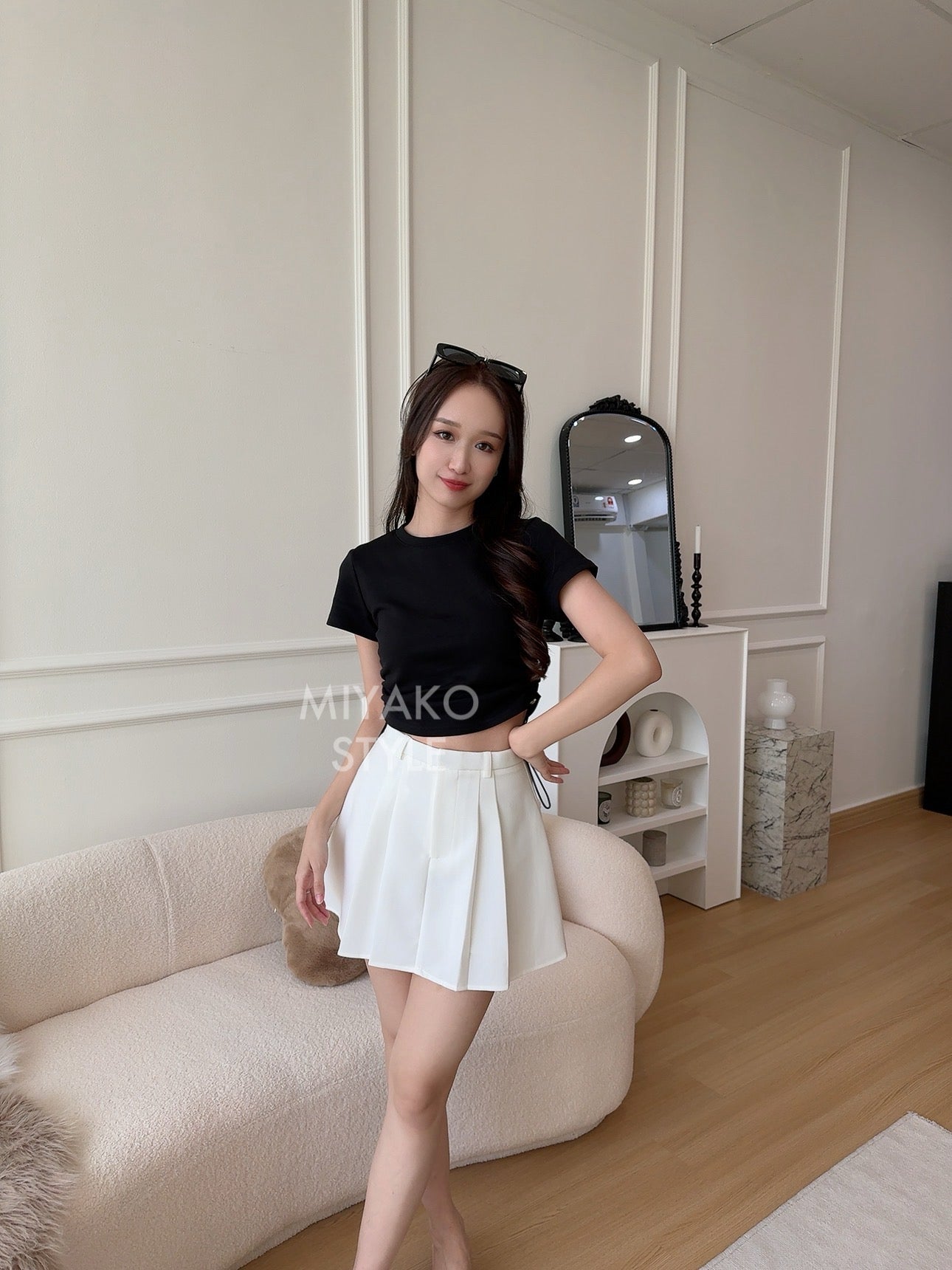 Aurora tennis skirt in White