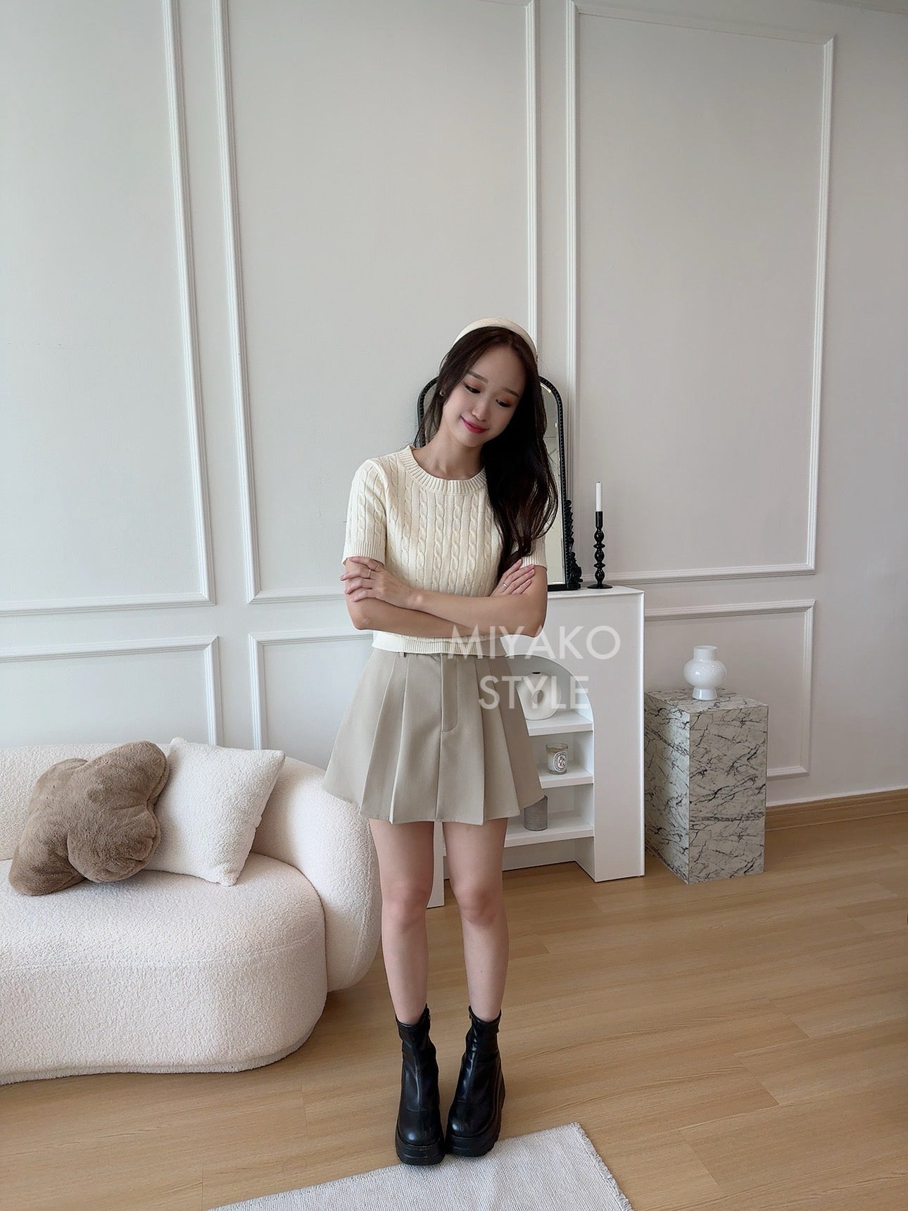 Aurora tennis skirt in Khaki