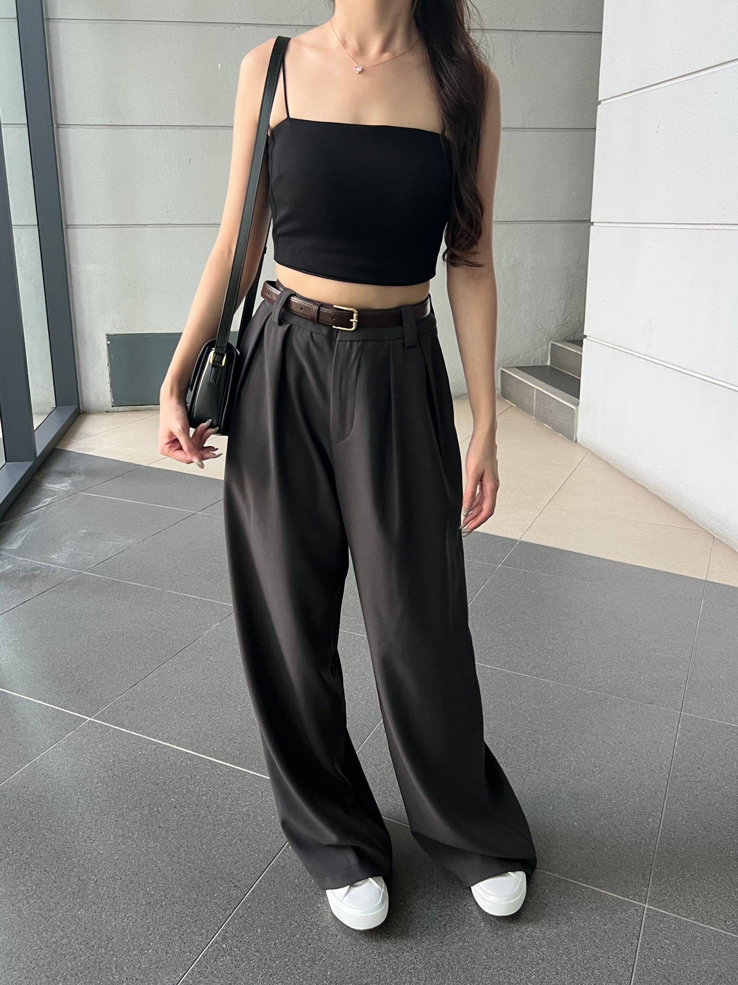 Emma Casual Long Pant in Grey