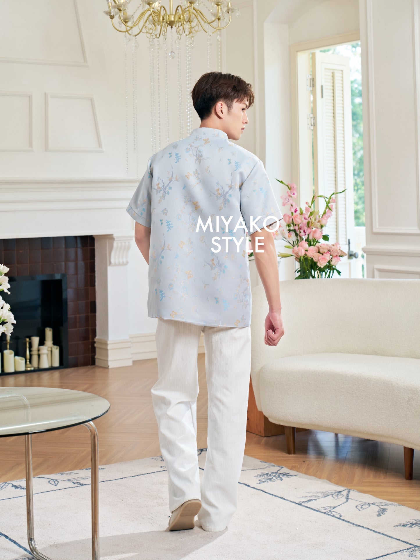 【花花世界】Fabulous Premium Men Suit in Blue 蓝色男唐装