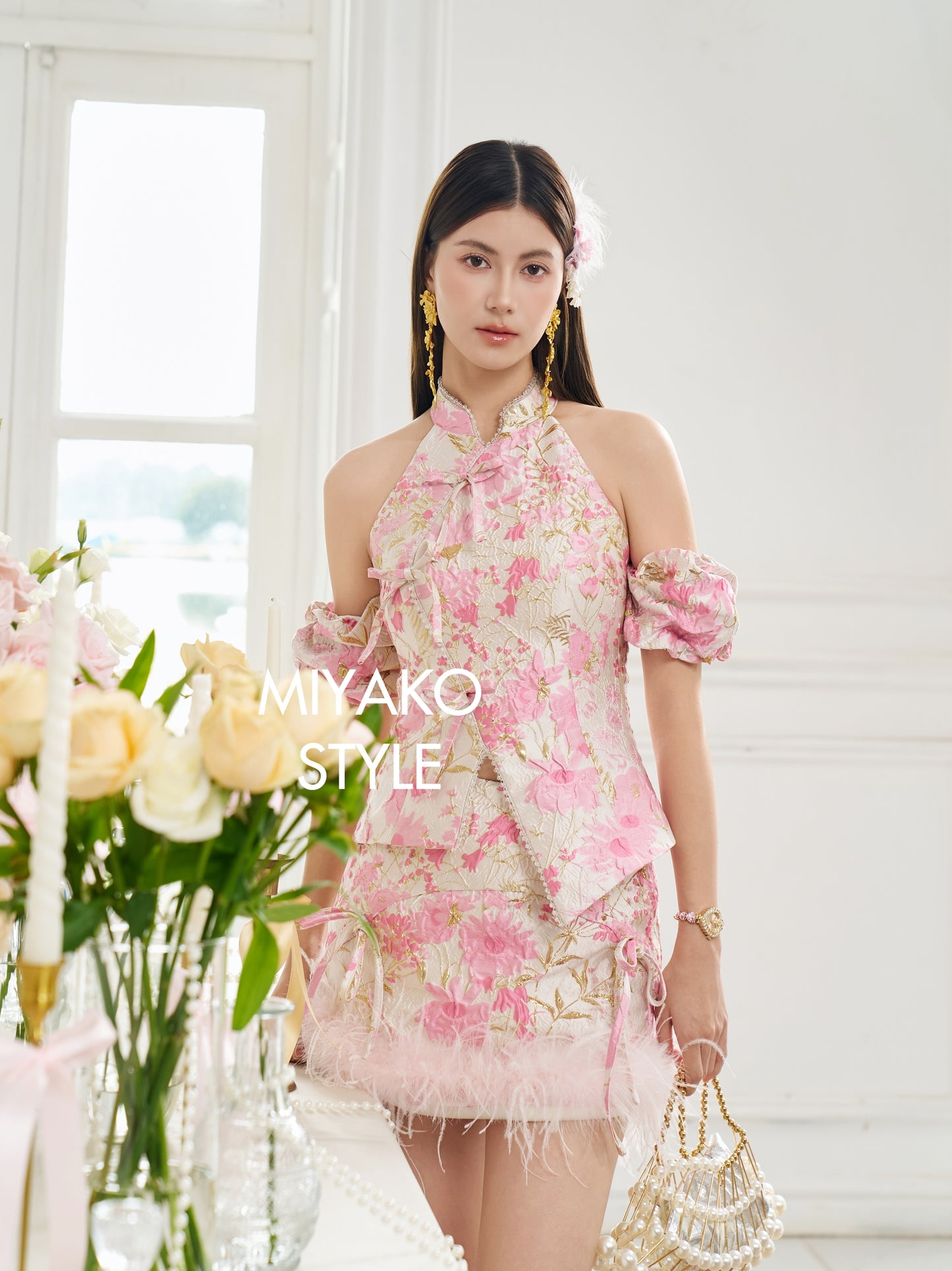 【公主殿下】Princess Premium Detachable Fur Mini Skirt in Pink 粉色女装短裙