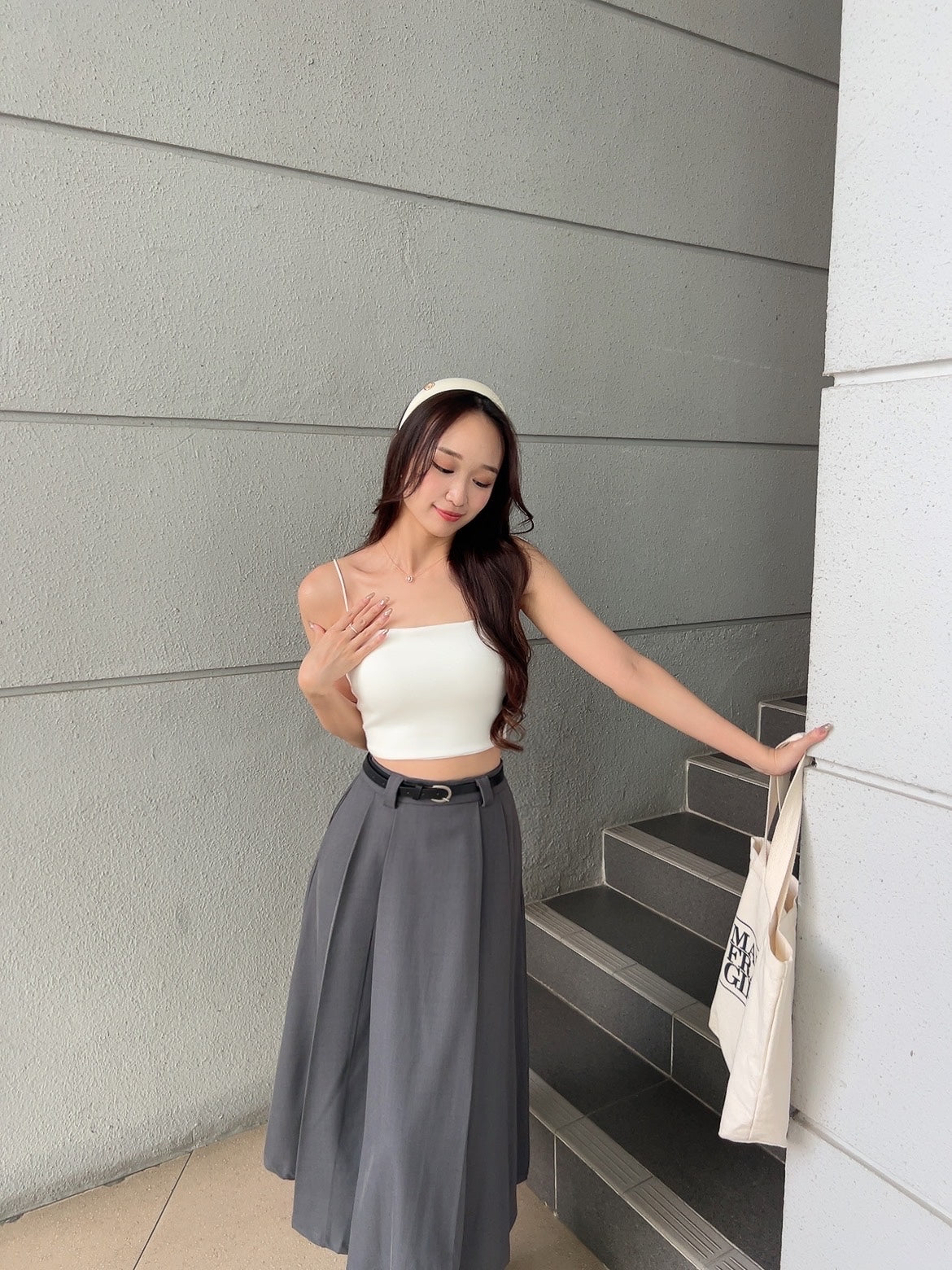 Premium Bra Crop Top in White