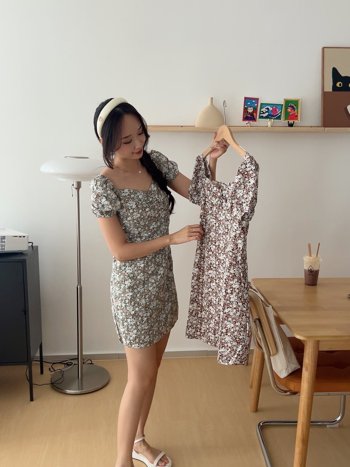 Jane Vintage Dress in Green