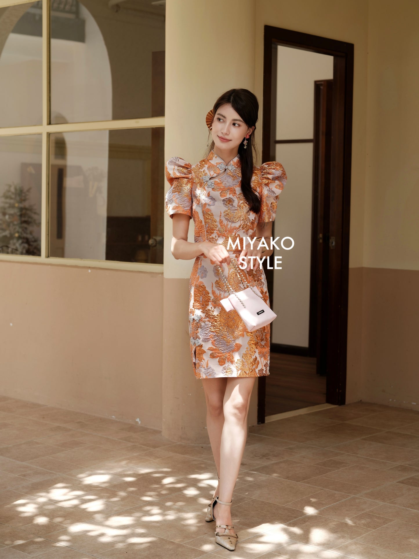【家族荣耀】Glory women Midi Skirt in Orange 裙子 (SKIRT Only)