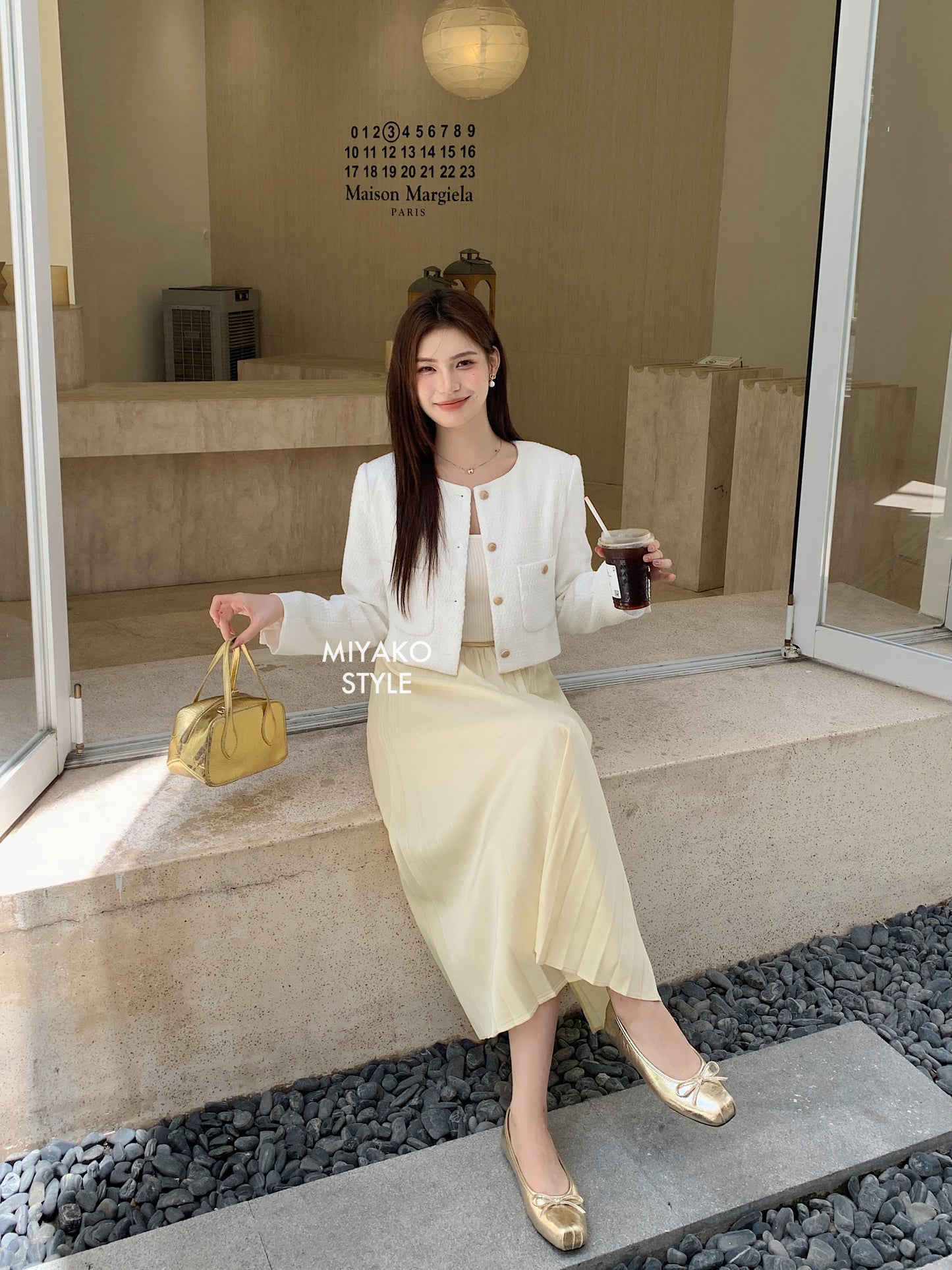 Coco Tweed Jacket in White