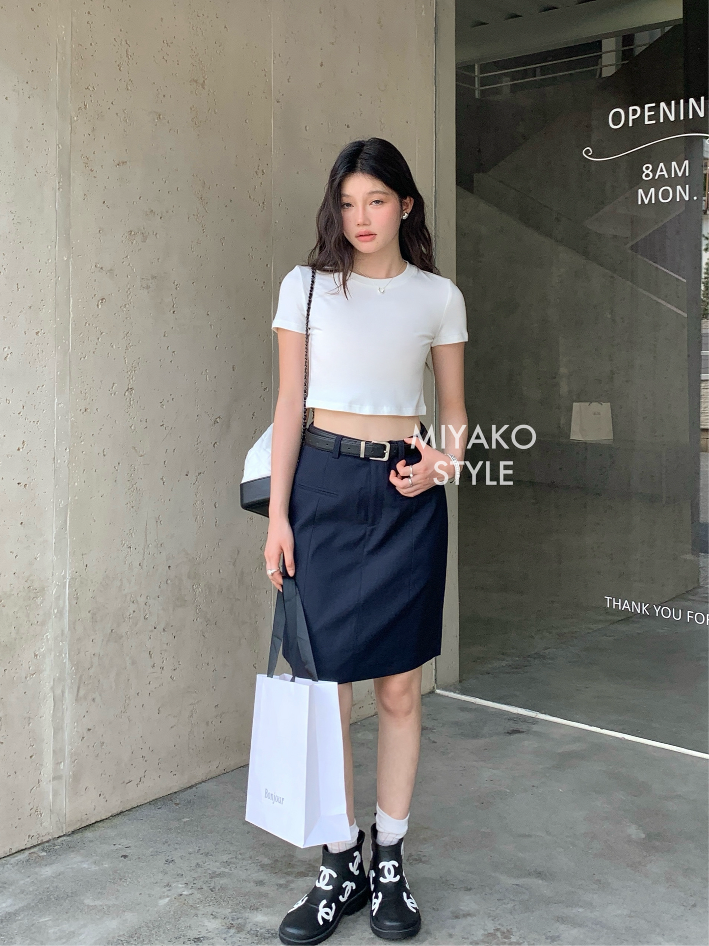 (DEFECT) Anna Short Sleeve Crop Top