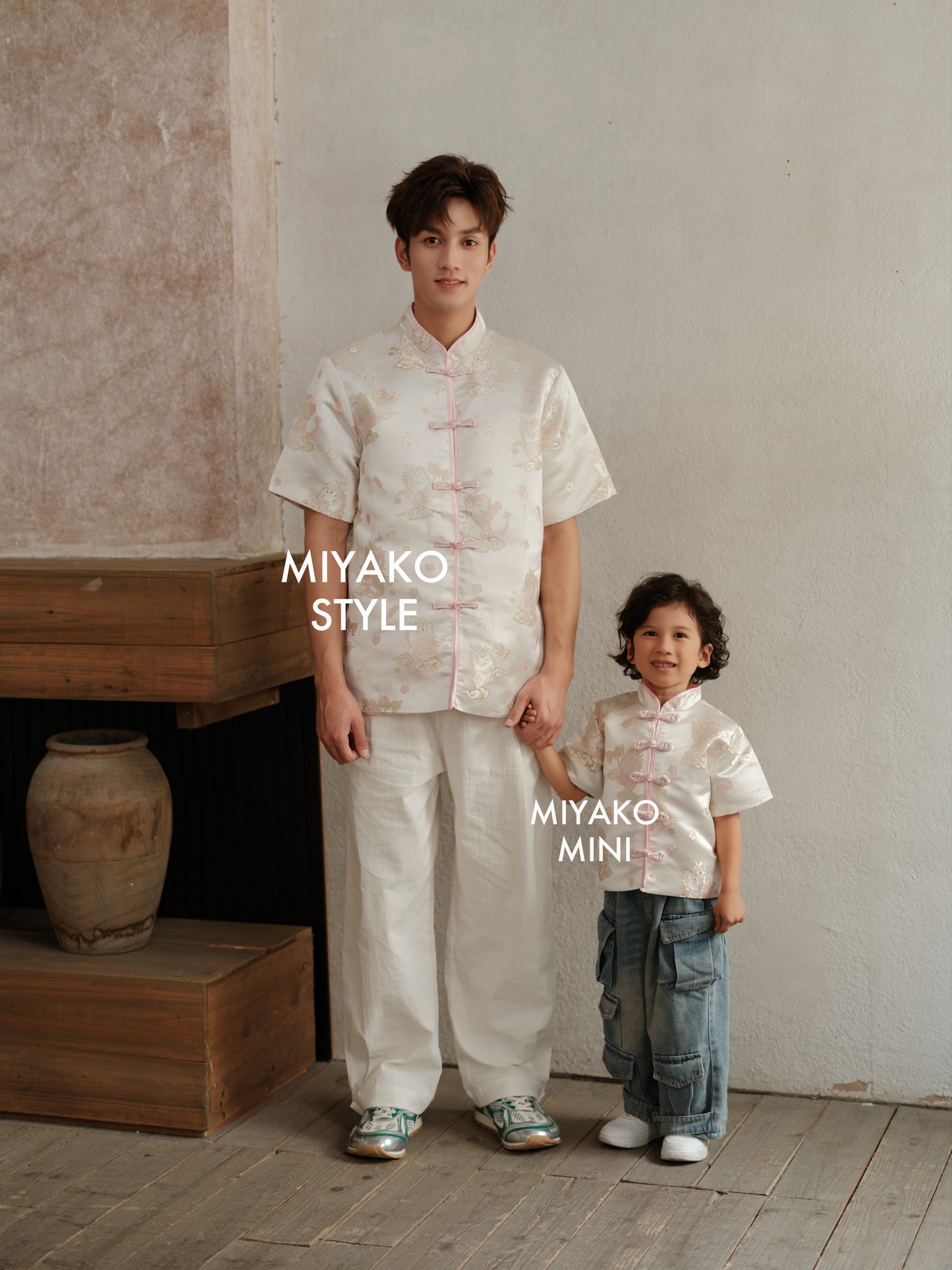【喜乐龙龙】Joyful Dragon Little Boy Suit in Pink 粉色 (小男孩 )