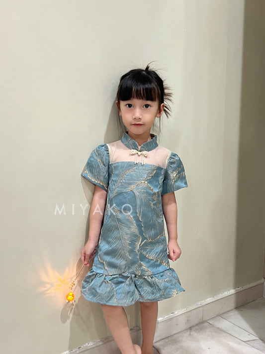 【金枝玉葉】  Yu Ye Cheongsam Dress in Dark Colour (Girl) 深色小女孩連身裙