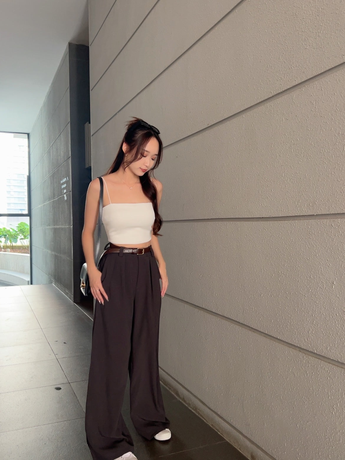 Emma Casual Long Pant in Grey