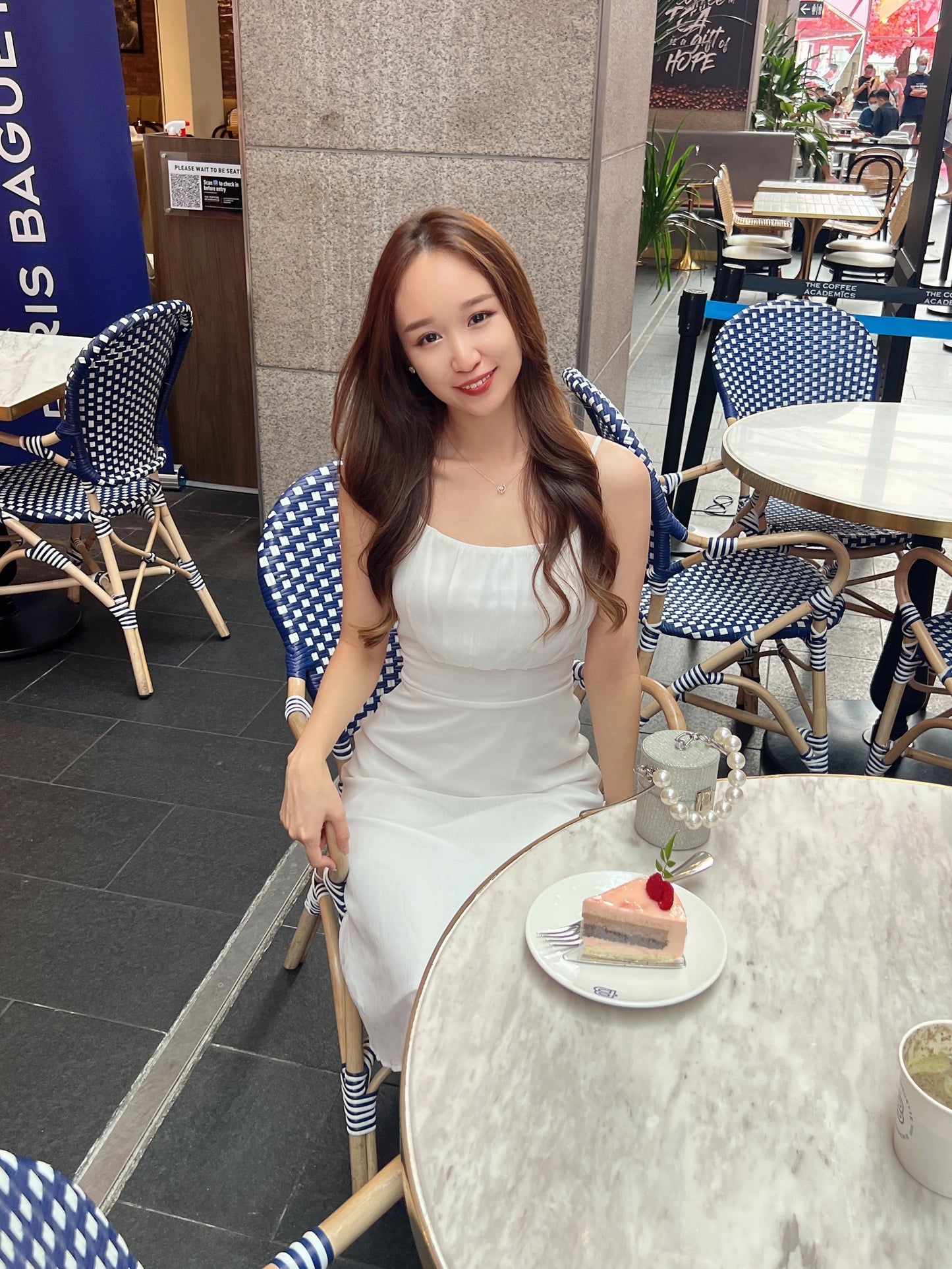 Grace Pleated Cami Dress in White