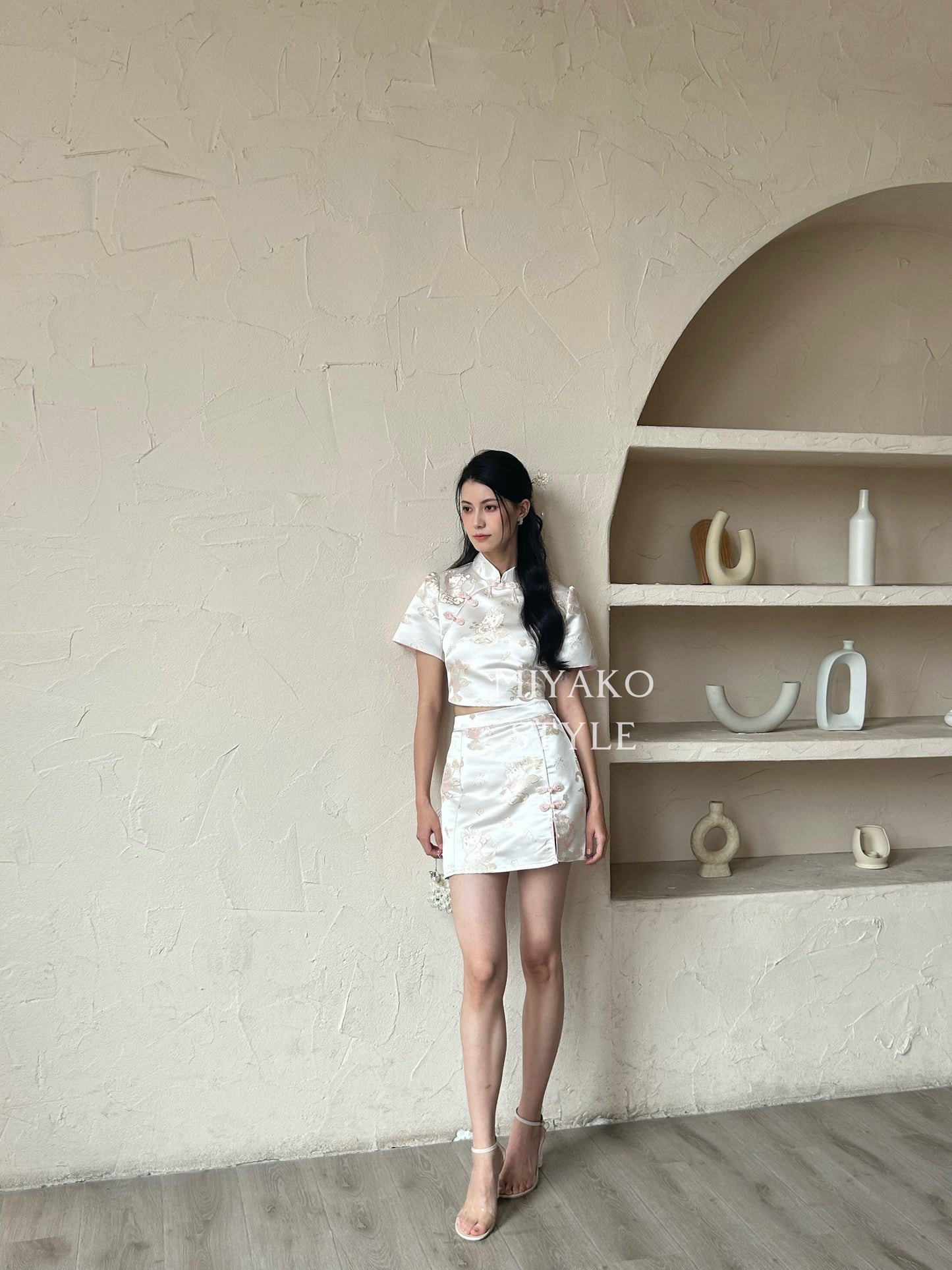 【喜乐龙龙】Joyful Dragon Cheongsam Classic Top in Pink 粉色(斜扣上衣only)