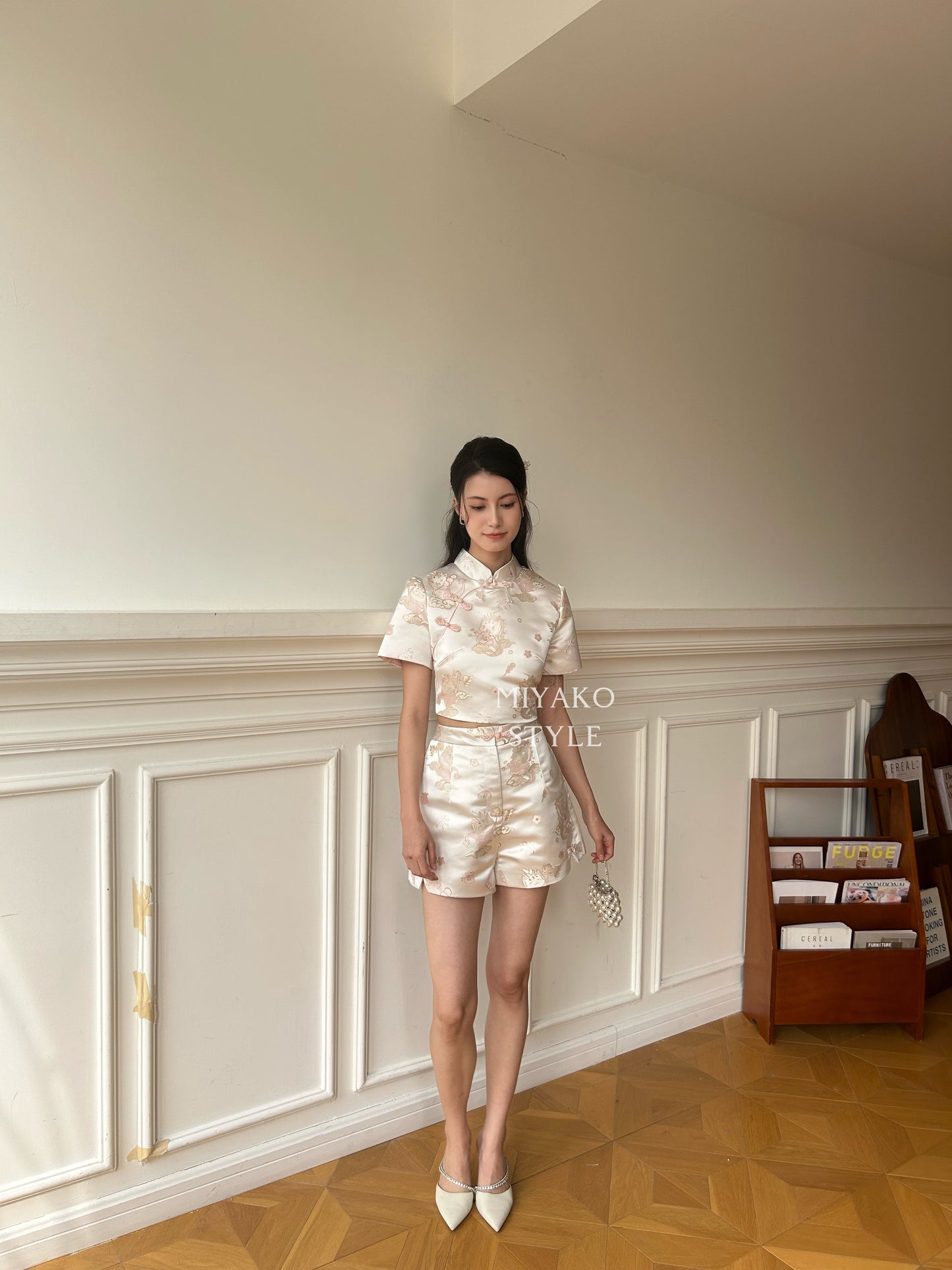 【喜乐龙龙】Joyful Dragon Cheongsam Classic Top in Pink 粉色(斜扣上衣only)