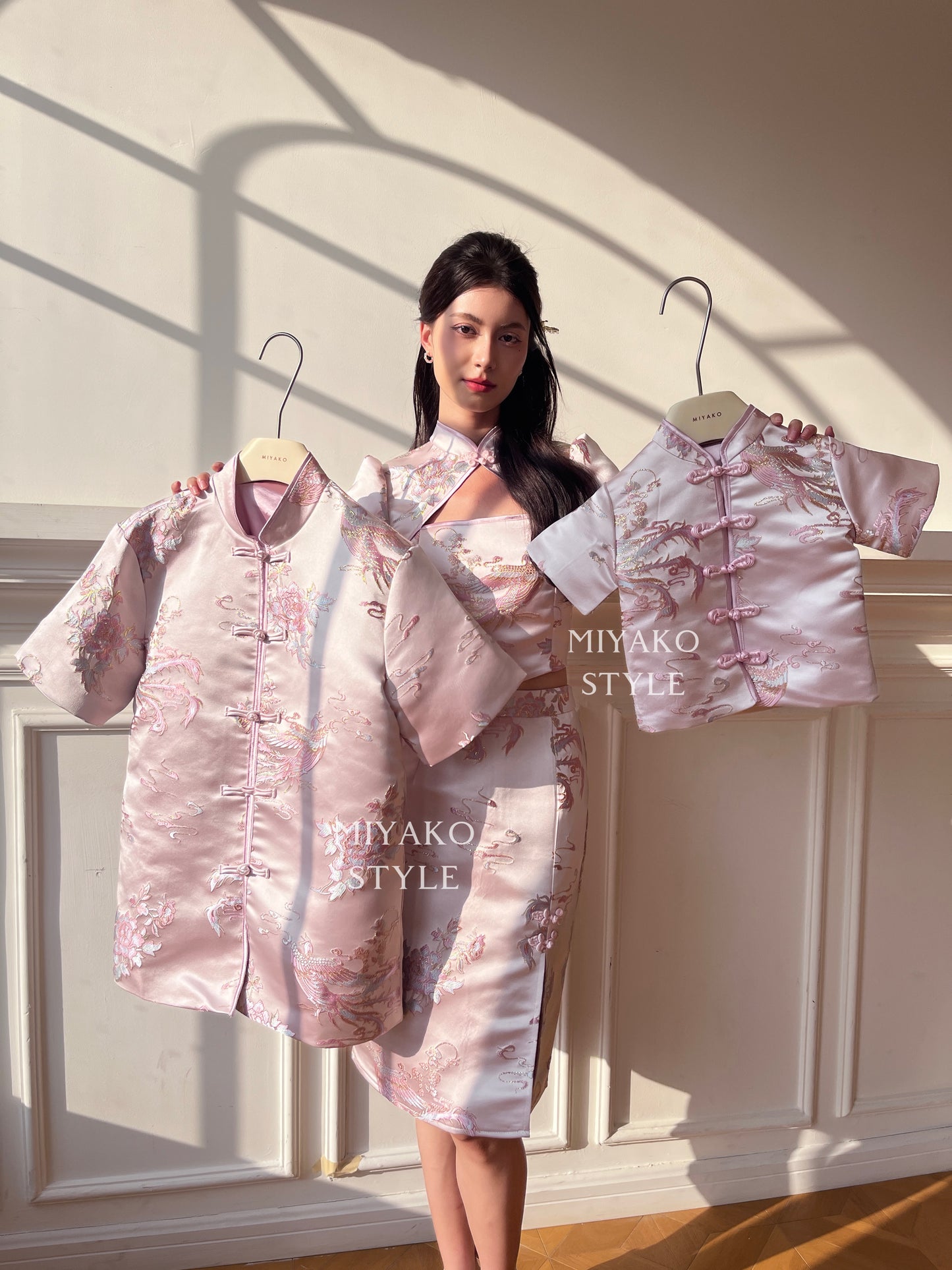 【凤华绝代】Phoenix Little Boy Suit in Pink 粉色 (男童上衣)