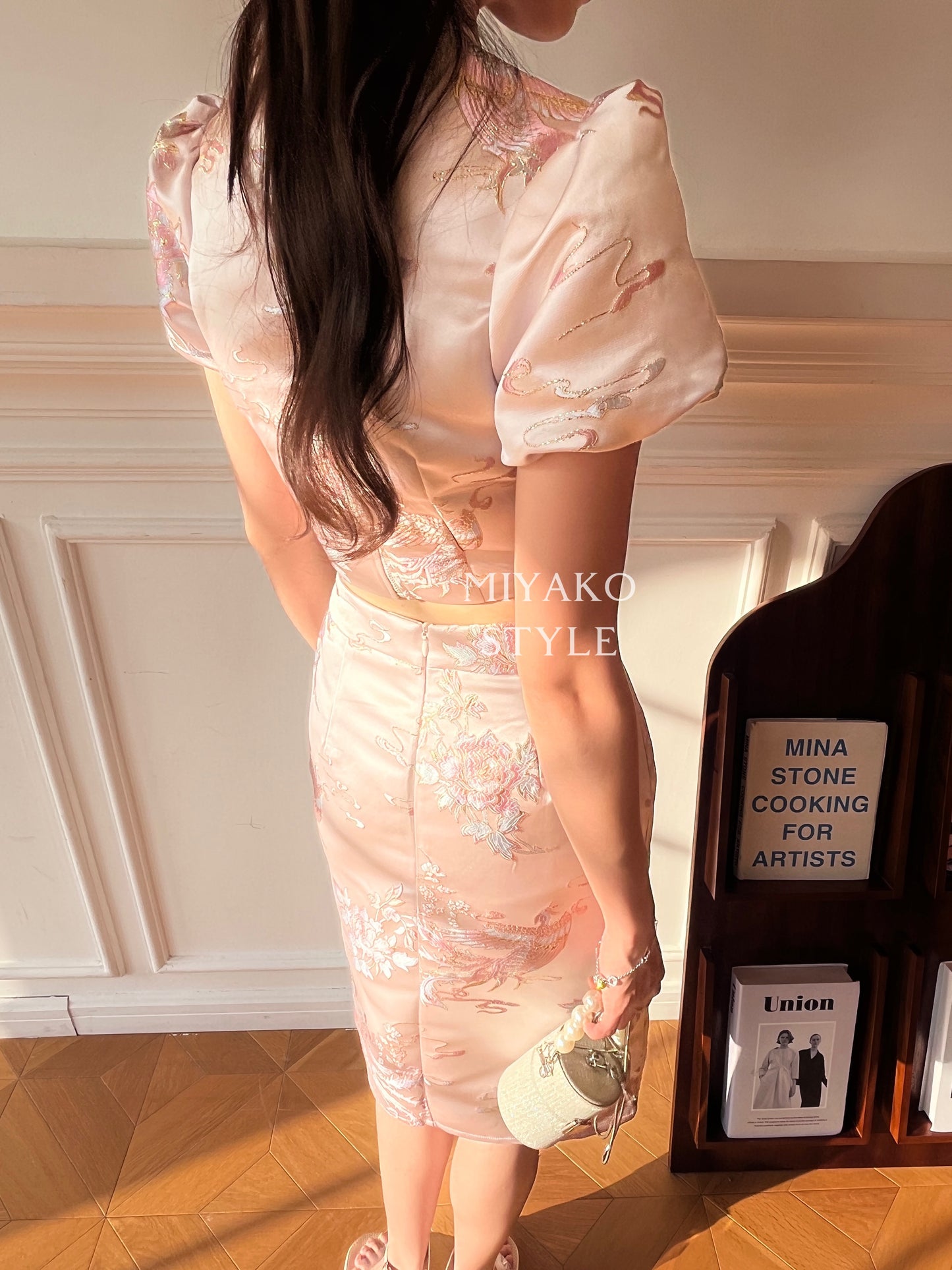 【凤华绝代】Midi Skirt in Pink 粉色(半身裙only)