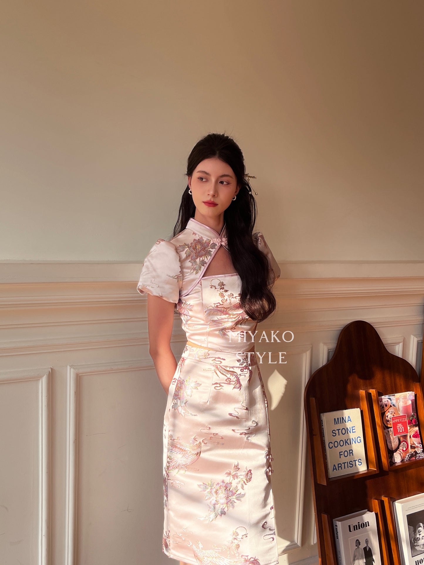【凤华绝代】Midi Skirt in Pink 粉色(半身裙only)