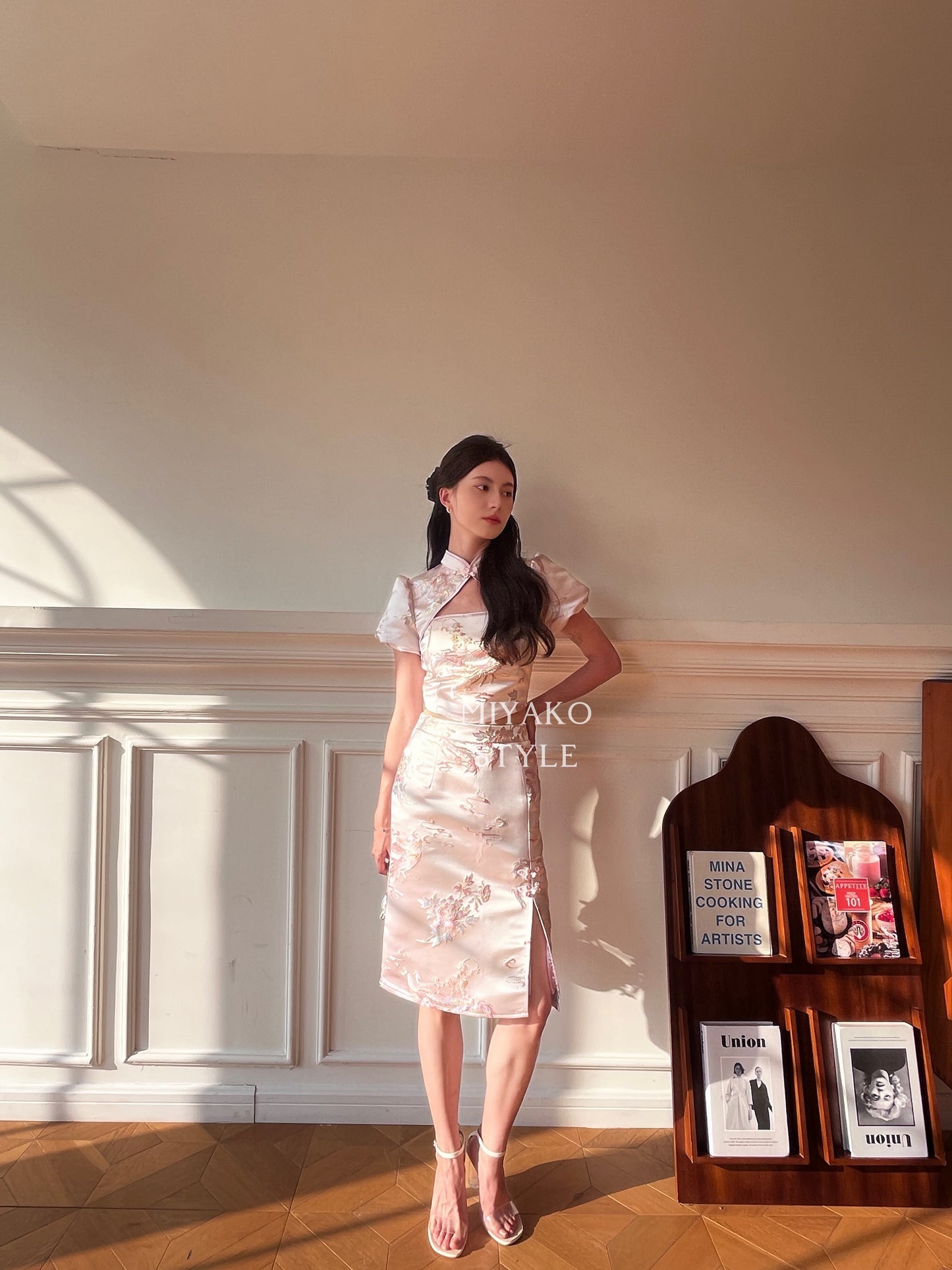 【凤华绝代】Phoenix cheongsam midi skirt in pink (粉色半身裙only)