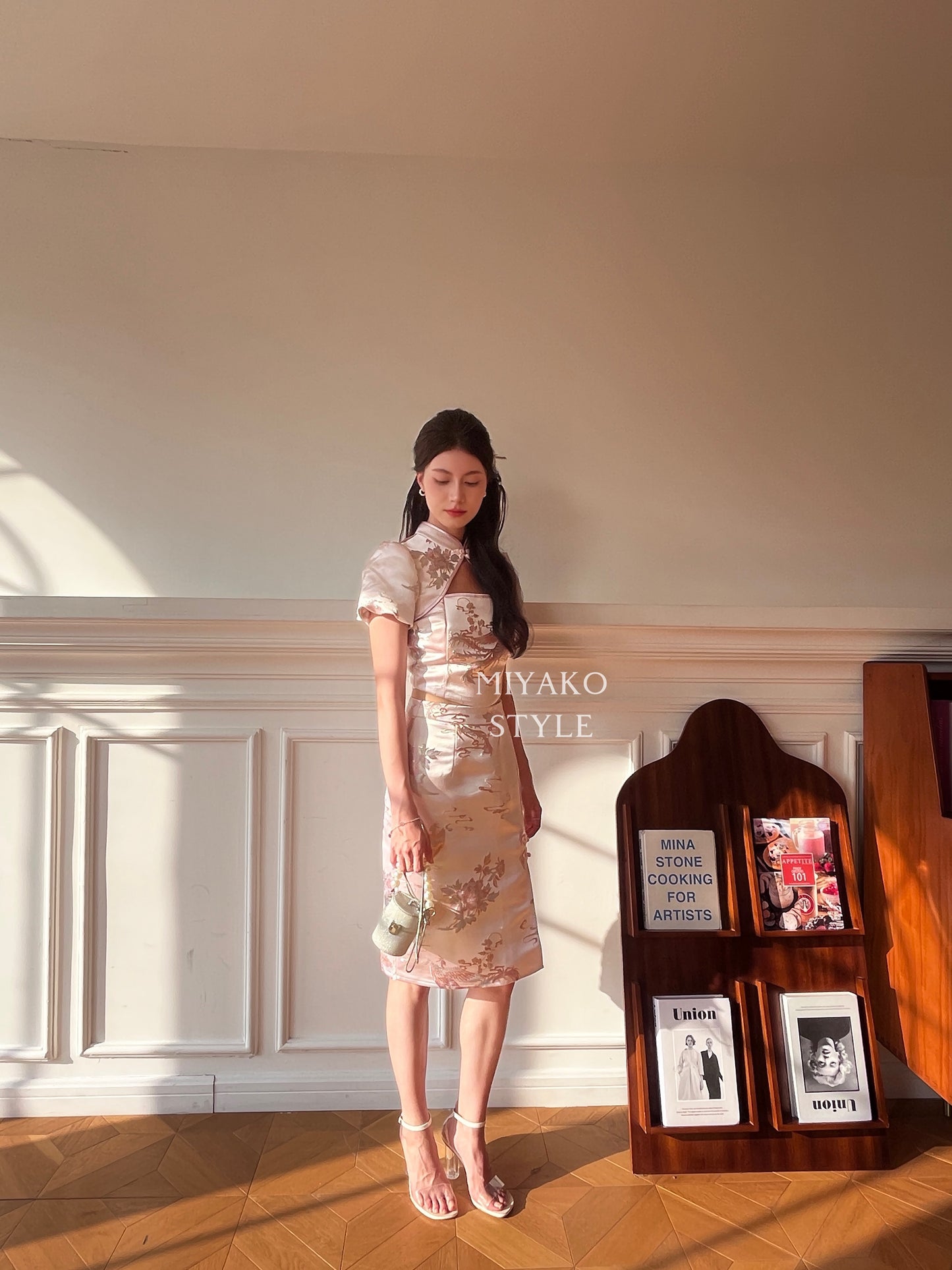 【凤华绝代】Midi Skirt in Pink 粉色(半身裙only)