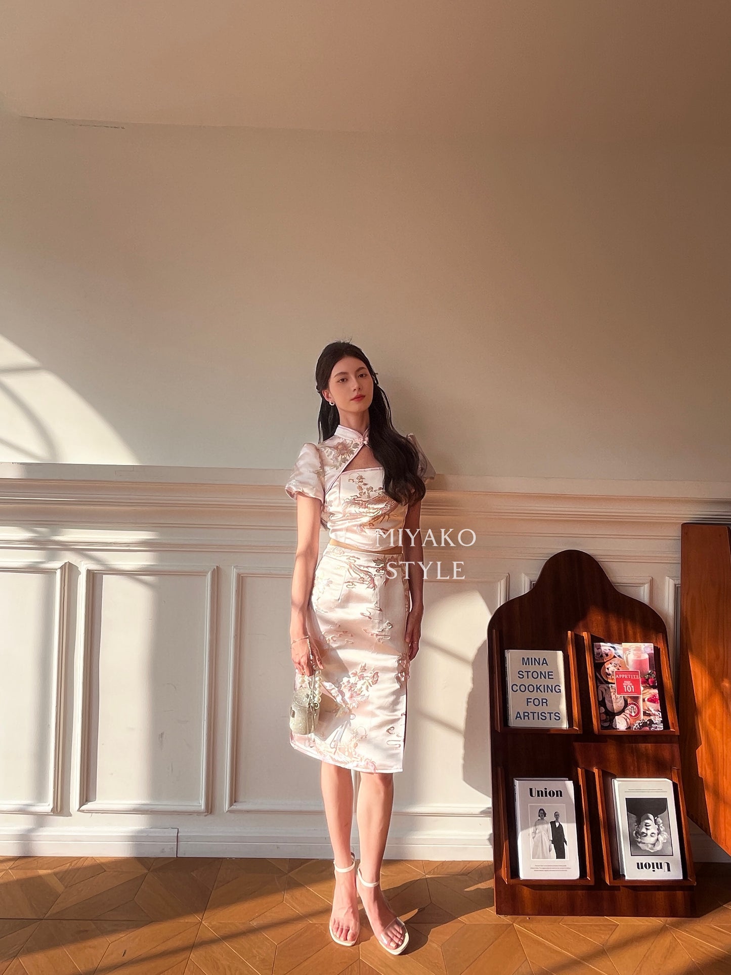 【凤华绝代】Midi Skirt in Pink 粉色(半身裙only)
