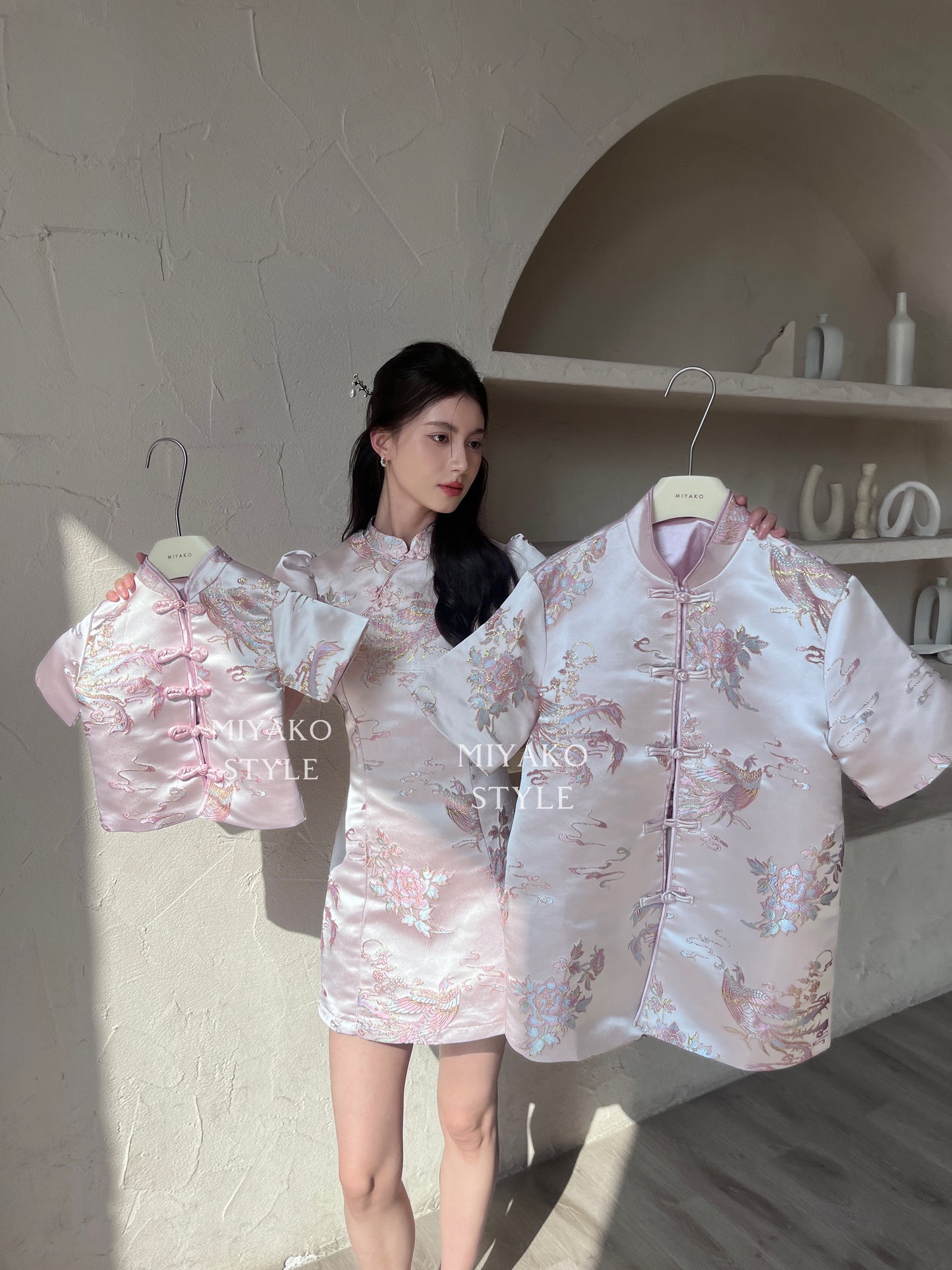 【凤华绝代】Phoenix Little Boy Suit in Pink 粉色 (男童上衣)