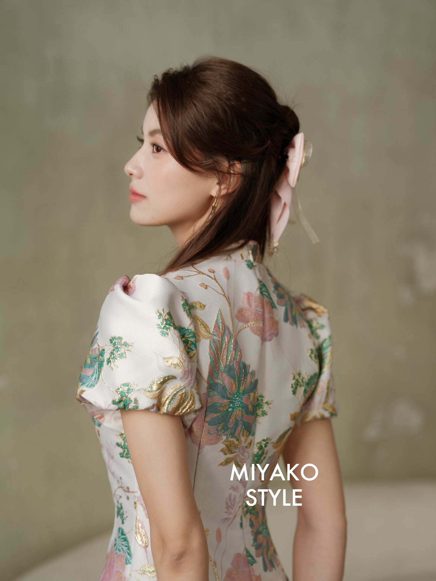 【百花齐放】Blossom Slim fit short sleeve Cheongsam Dress 短袖女装连身裙