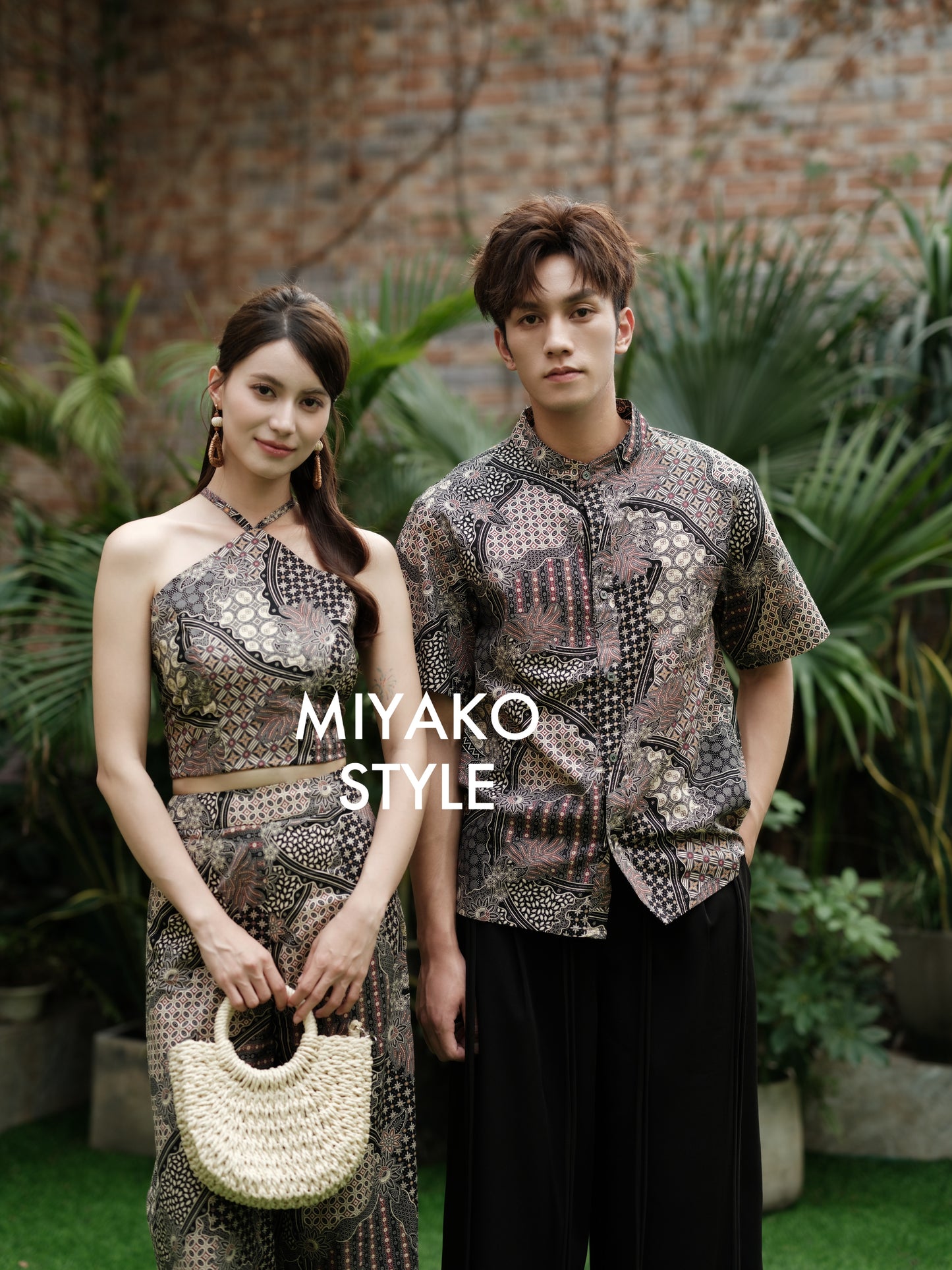 Batik Crop Top in Cocoa