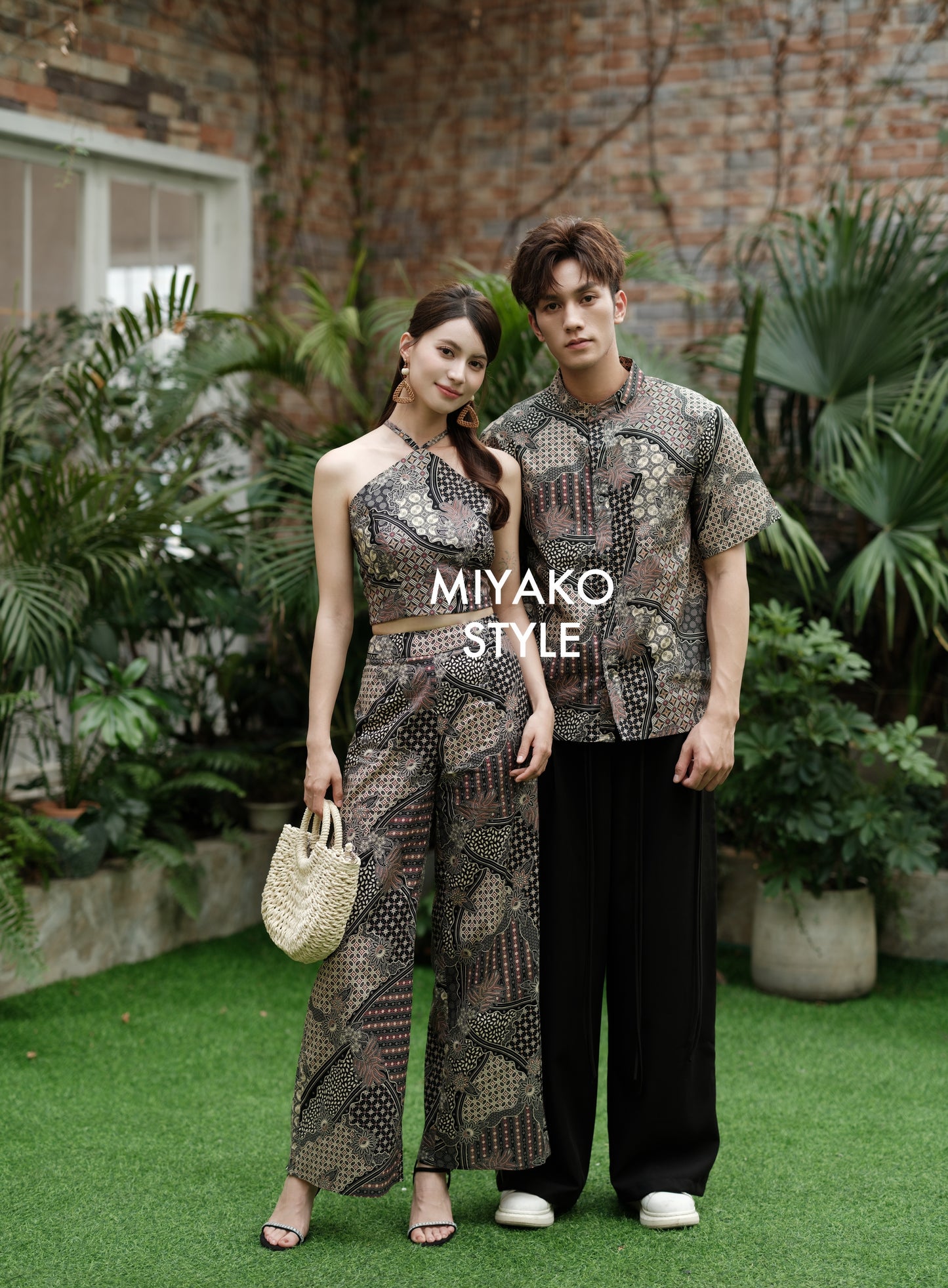 Batik Crop Top in Cocoa