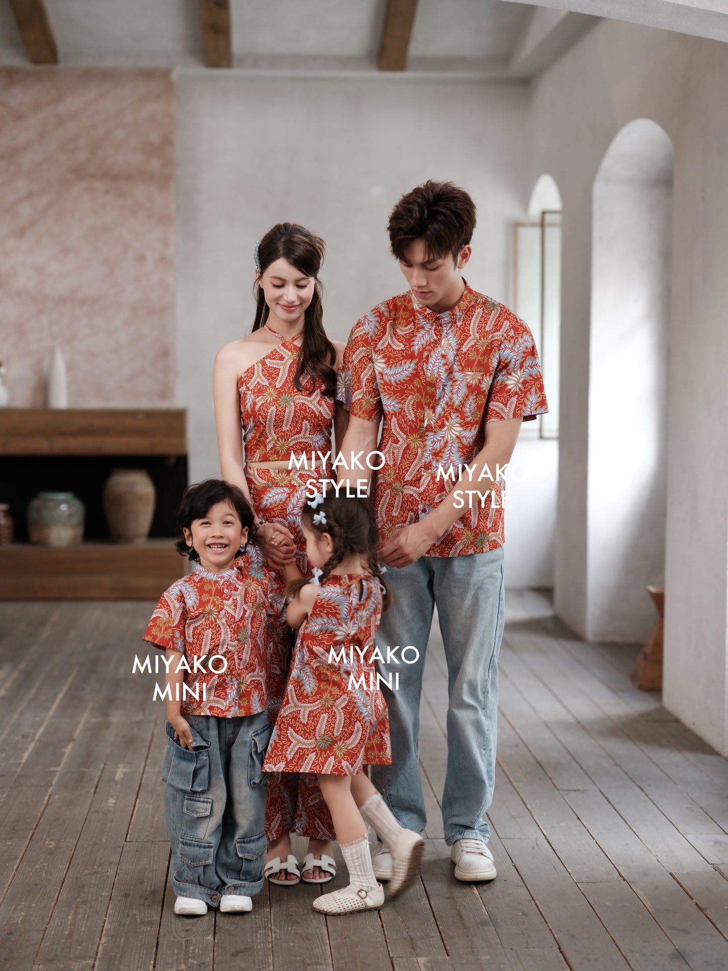 Batik Men Suit in Red