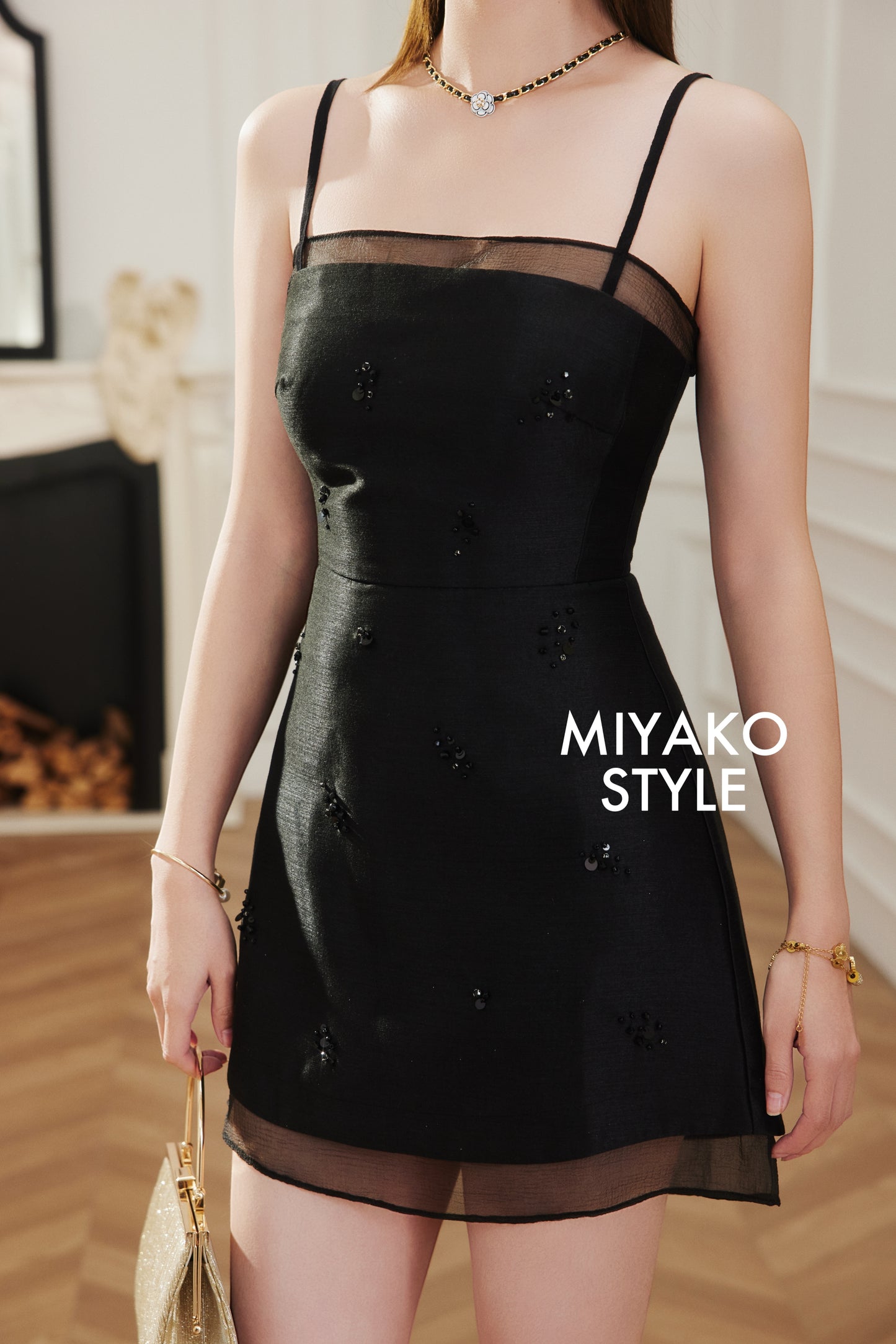 Luna Mini Dress in black