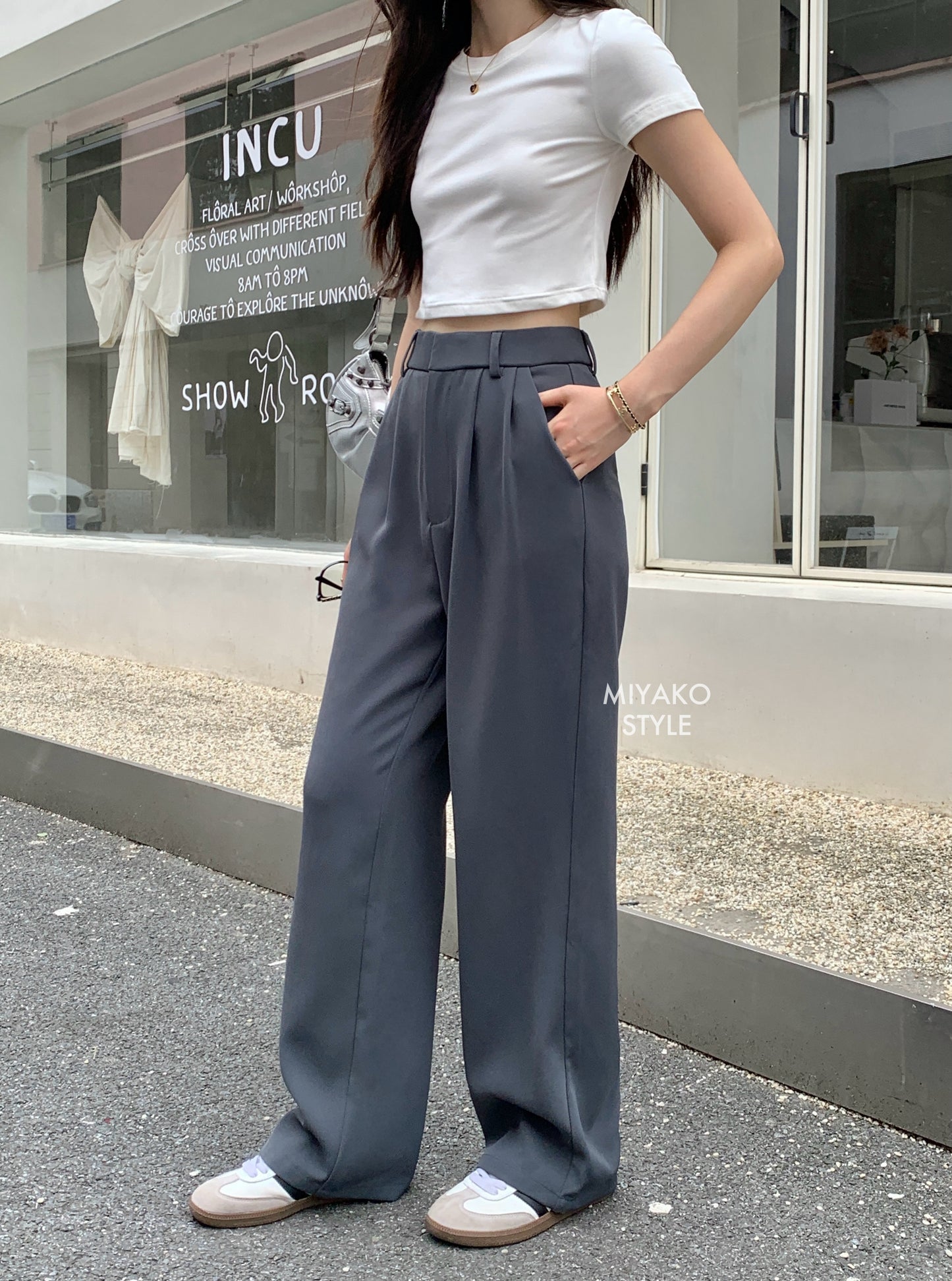 Premium Casual Pant in Grey 灰色西装长裤
