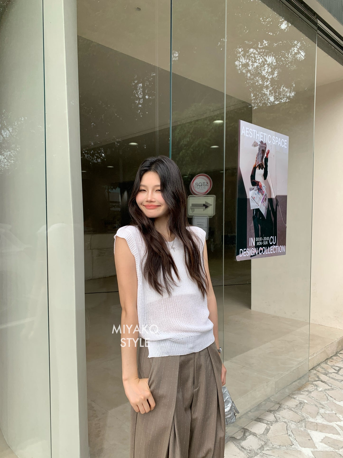 (Defect) Caro Sleeveless Top in White