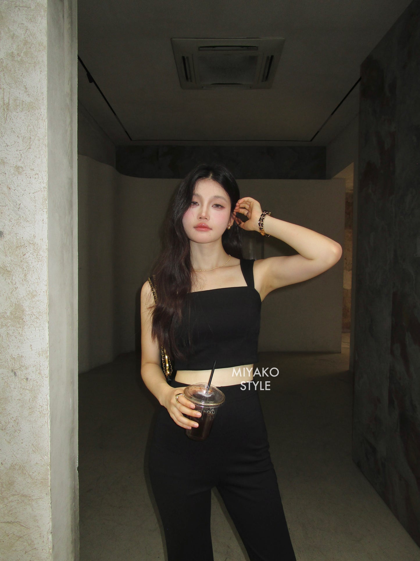 The New Premium Bra Crop Top in Black