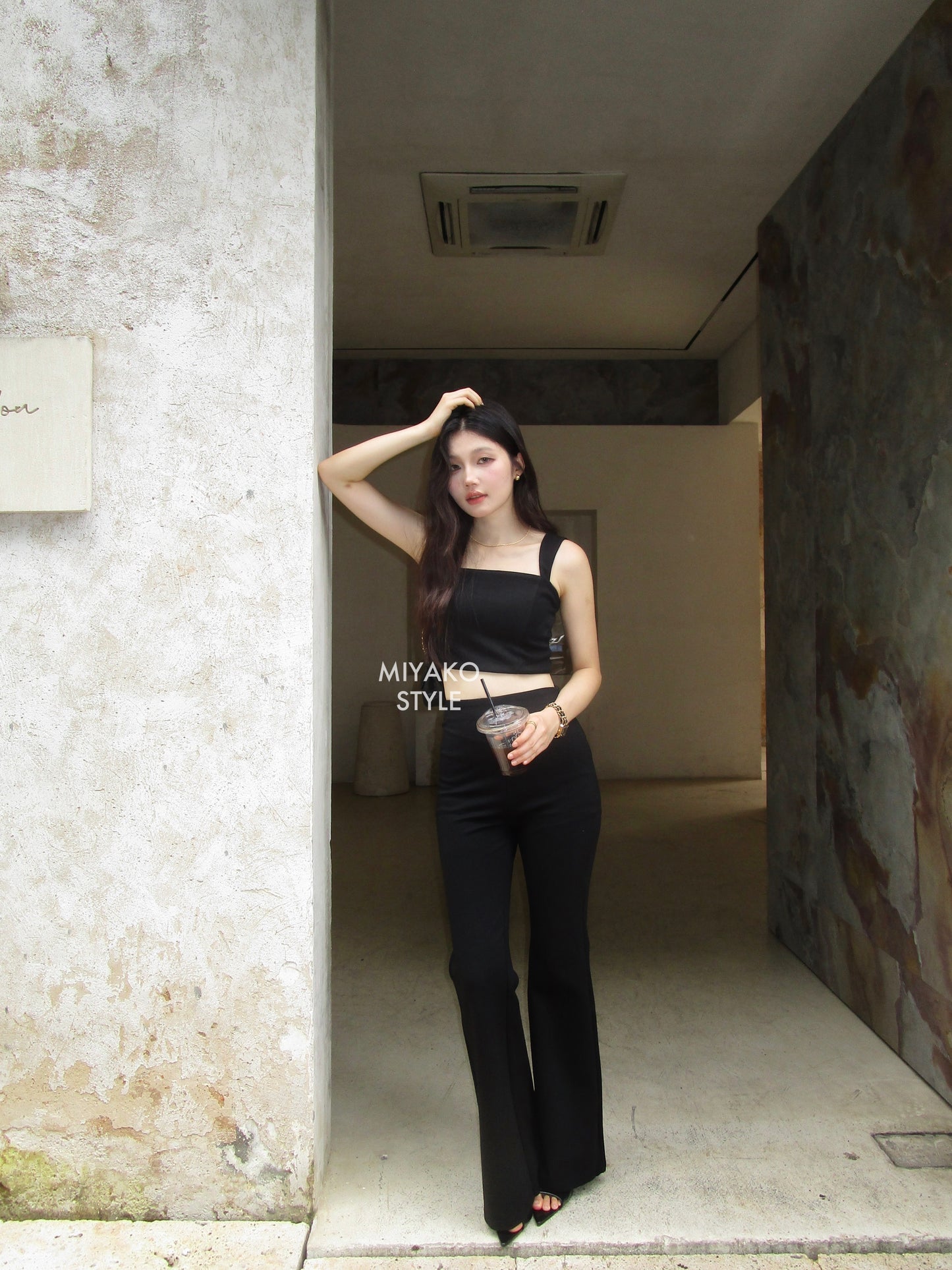 The New Premium Bra Crop Top in Black