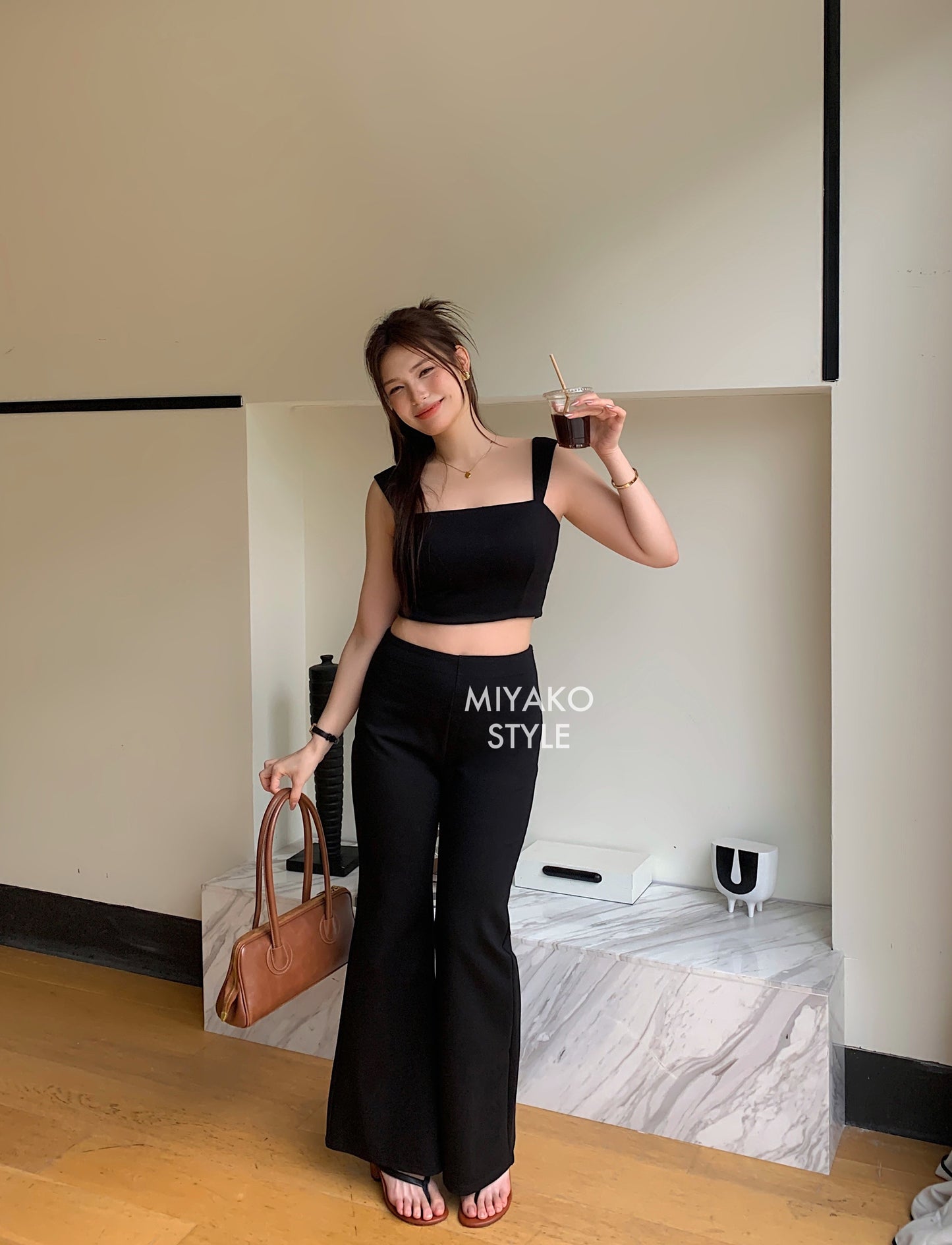 The New Premium Bra Crop Top in Black