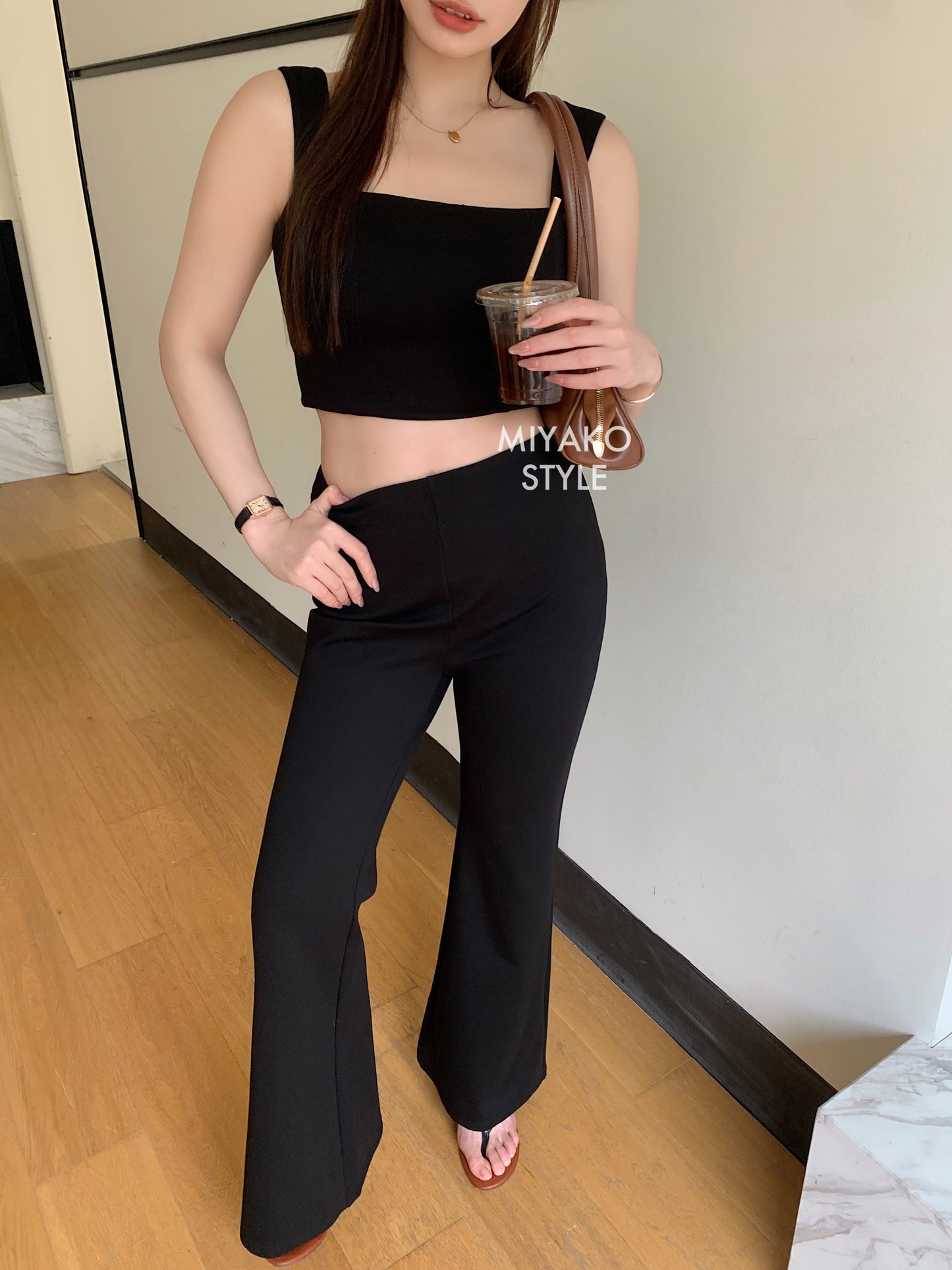 The New Premium Bra Crop Top in Black