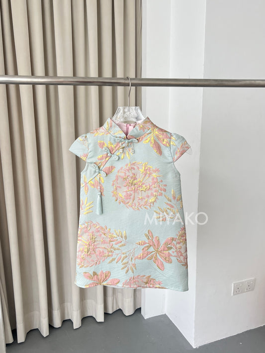 【宫廷】Gong Premium Little Girl Dress in Mint (浅绿女童款)